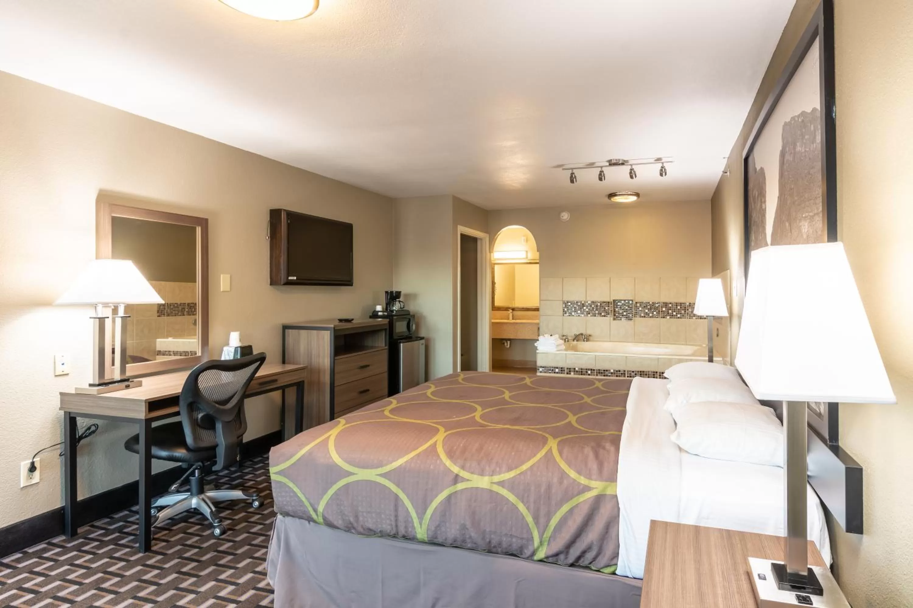 Bed in Super 8 Dallas East Near Fair Park Downtown