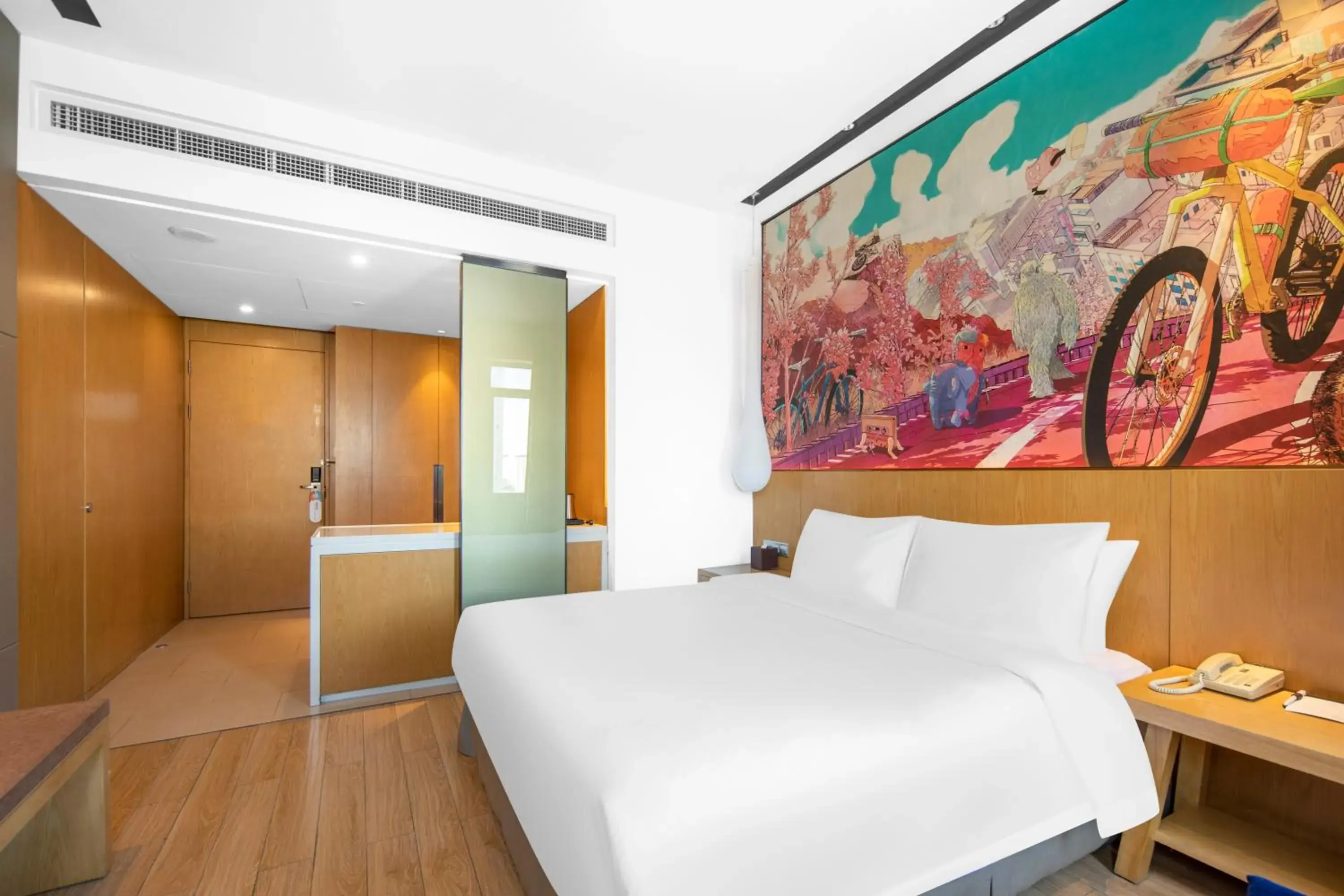 Bed in Minimax Hotel Shanghai Songjiang Bed in Minimax Hotel Shanghai Songjiang