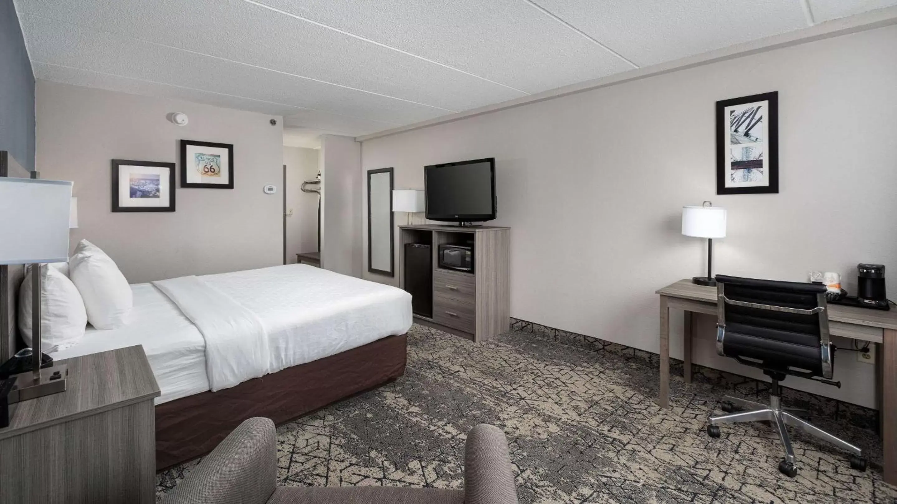 Bedroom, TV/Entertainment Center in Clarion Hotel and Conference Center - Joliet