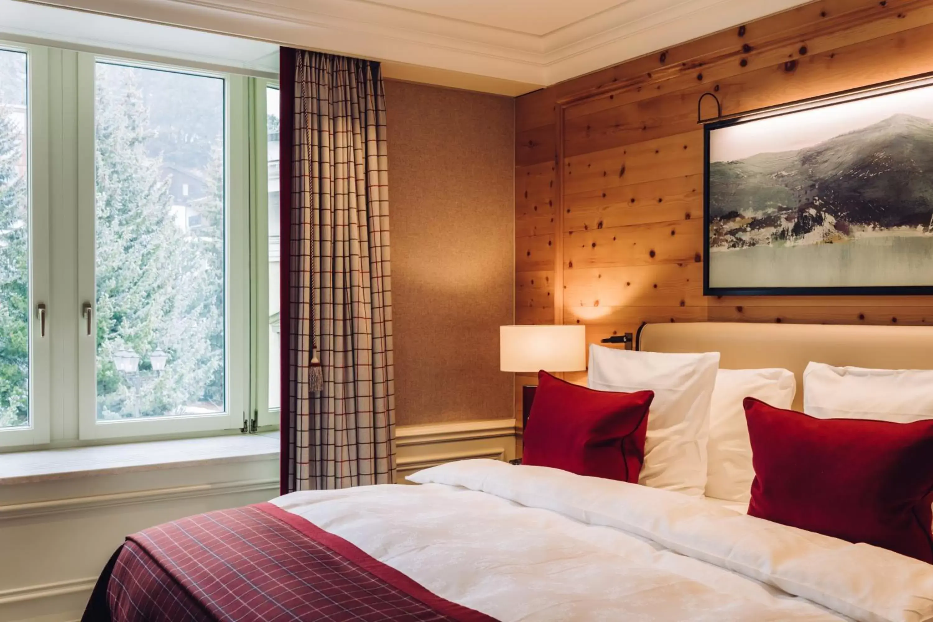 Bed in Kulm Hotel St. Moritz