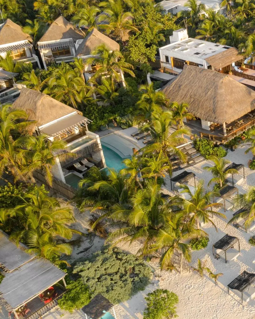 Swimming pool, Bird's-eye View in Hotel Ma'xanab Tulum