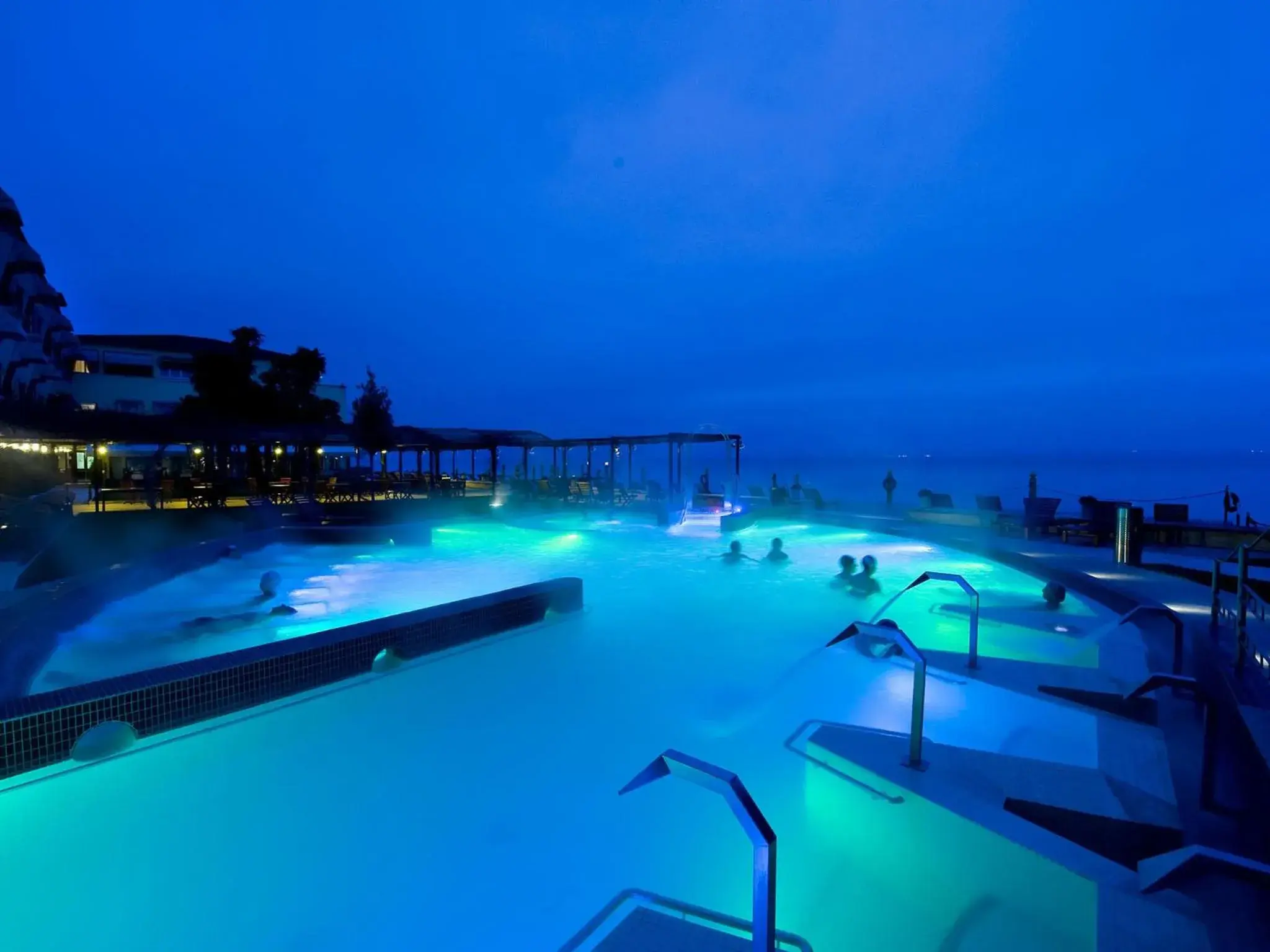 Night, Swimming Pool in Grand Hotel Terme