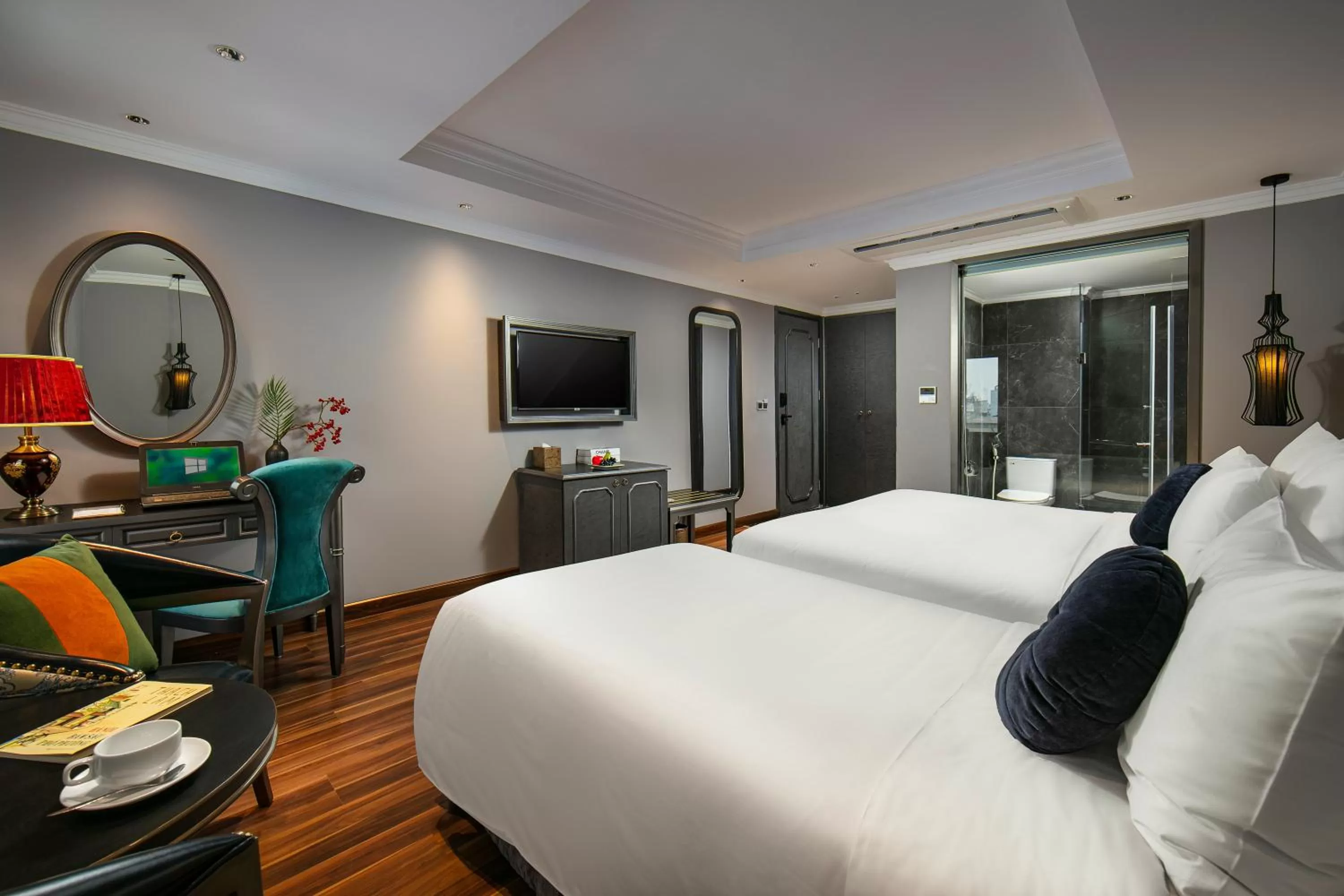 Photo of the whole room, Bed in Hanoi L'Heritage Hotel & Gym - Spa