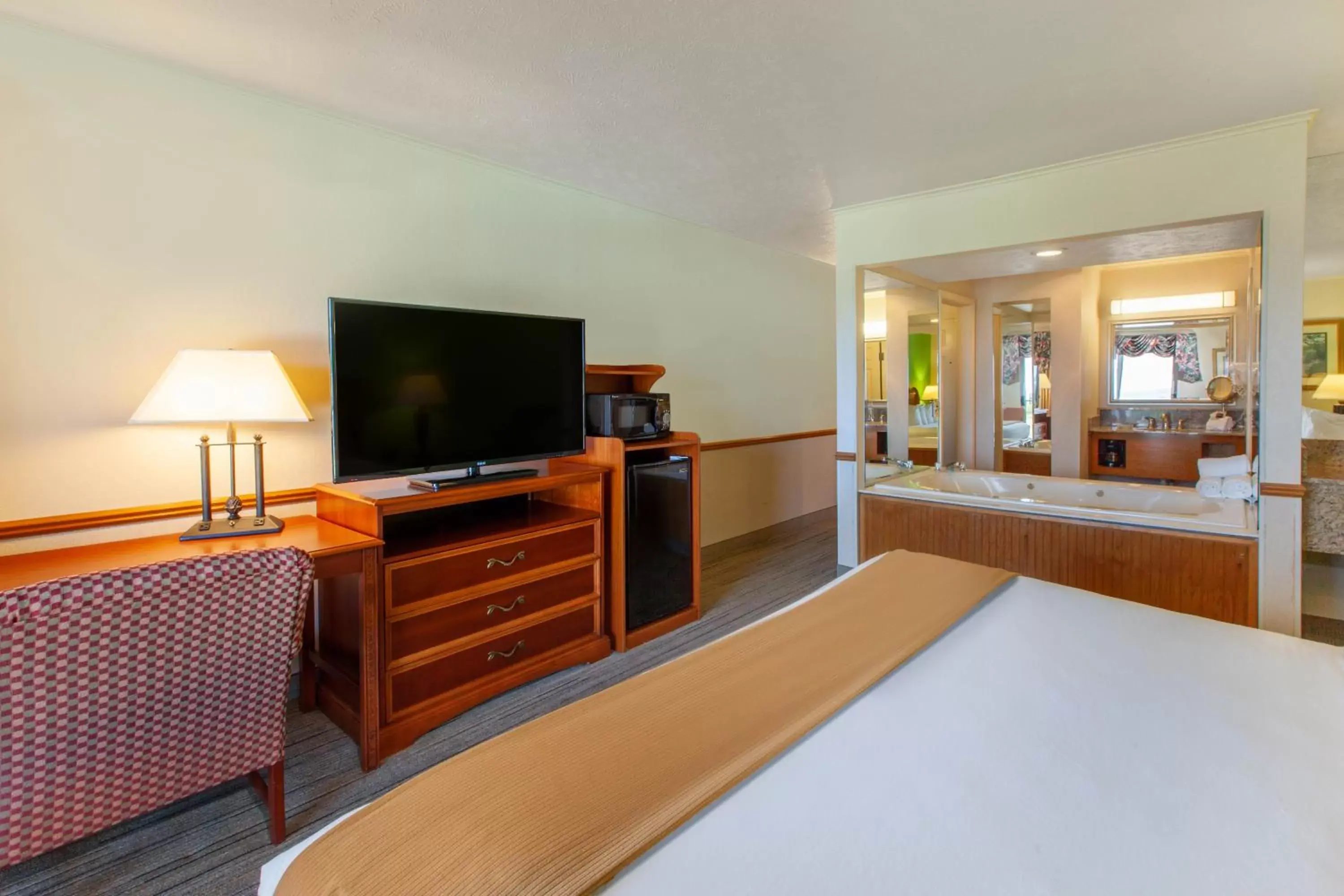 Hot Tub, TV/Entertainment Center in Apple Tree Inn; SureStay Collection by Best Western