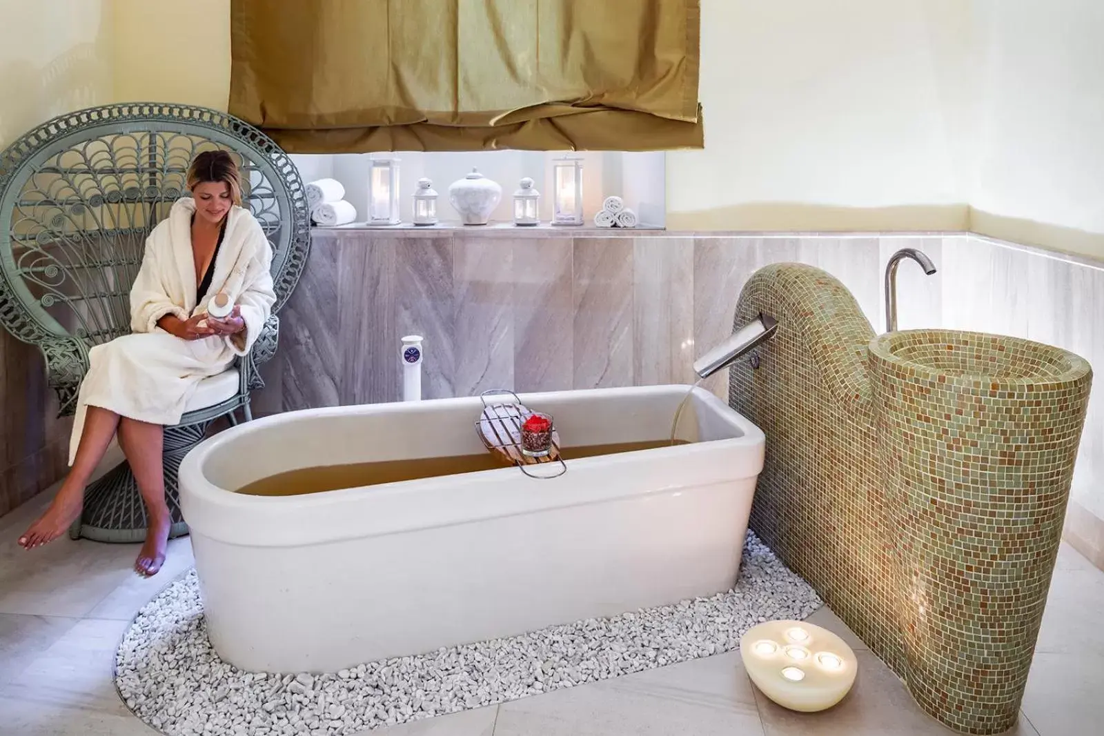 Hot Spring Bath, Bathroom in Grand Hotel Salsomaggiore