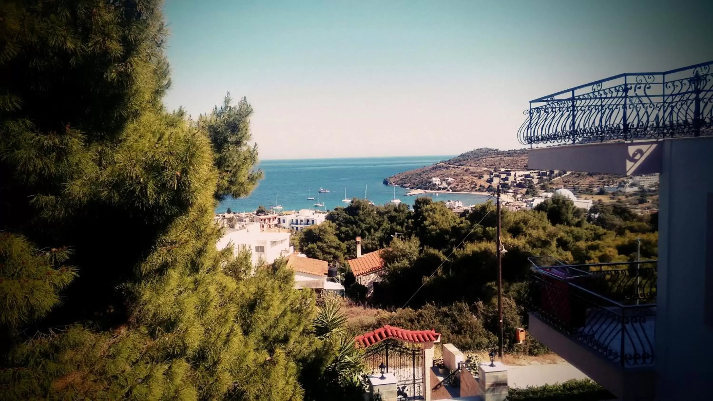 Bird's eye view in Pefkides Aegina Boutique Apartments