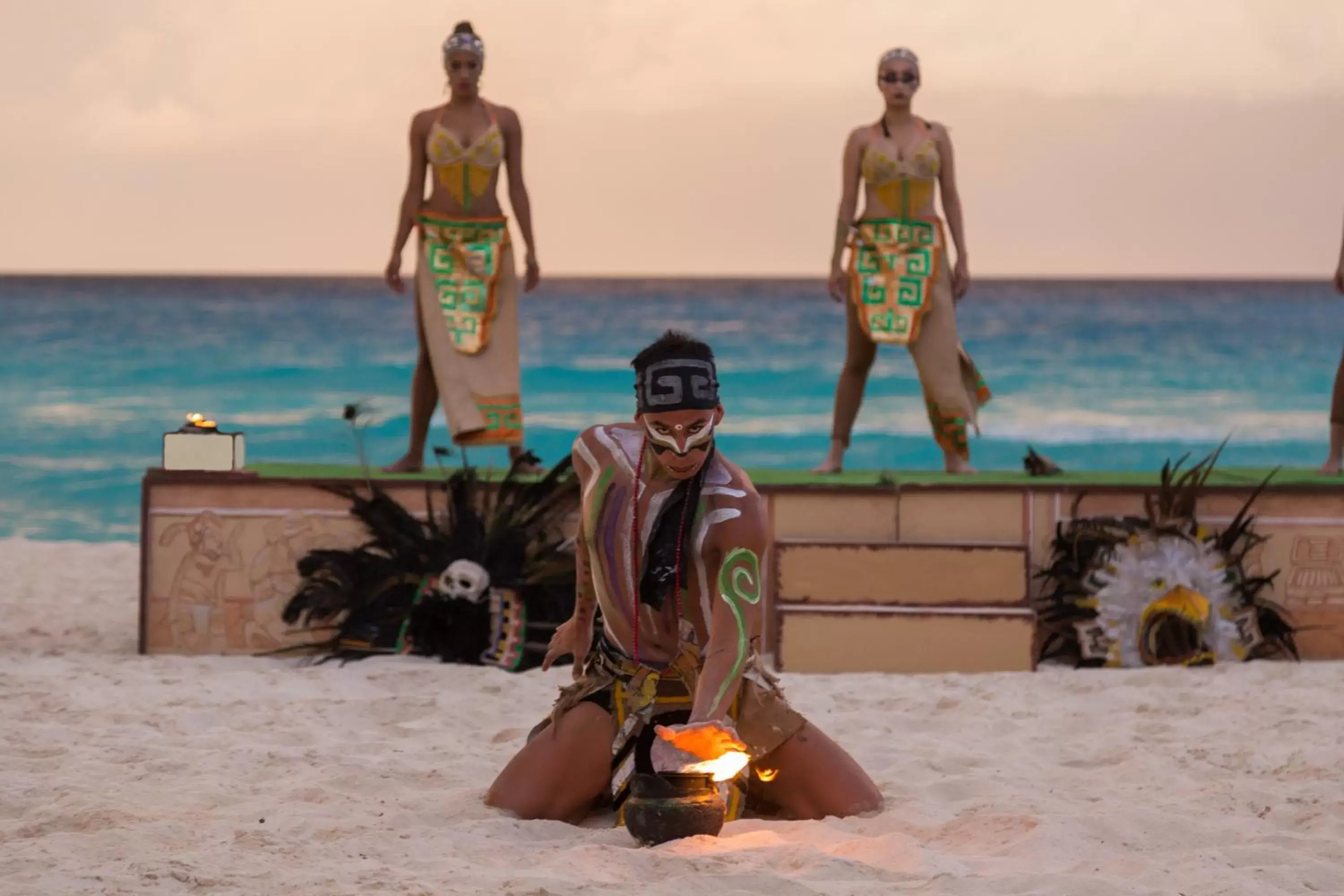 Evening entertainment, Beach in GR Caribe Deluxe By Solaris All Inclusive