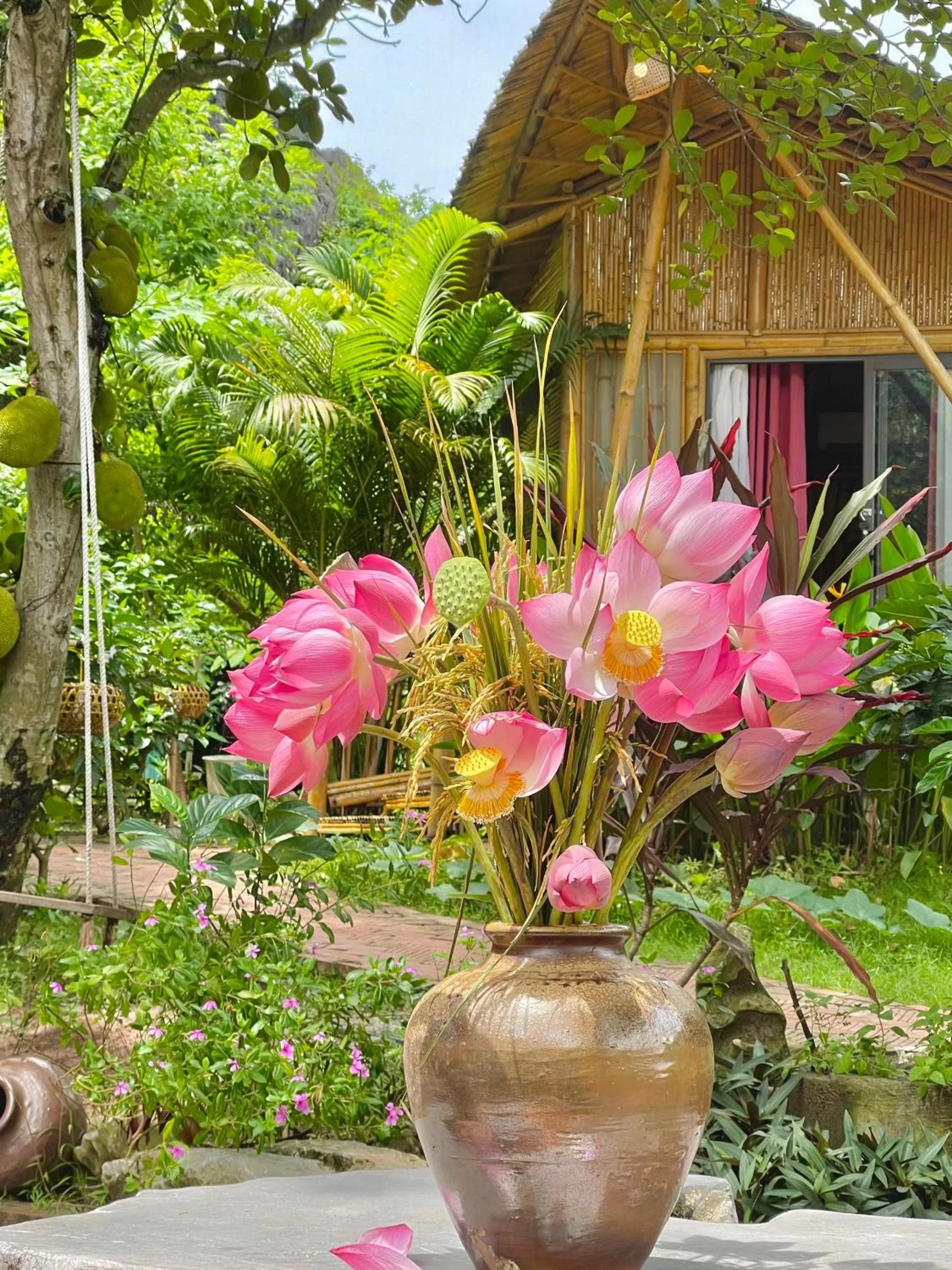 Patio in Trang An Lamia Bungalow