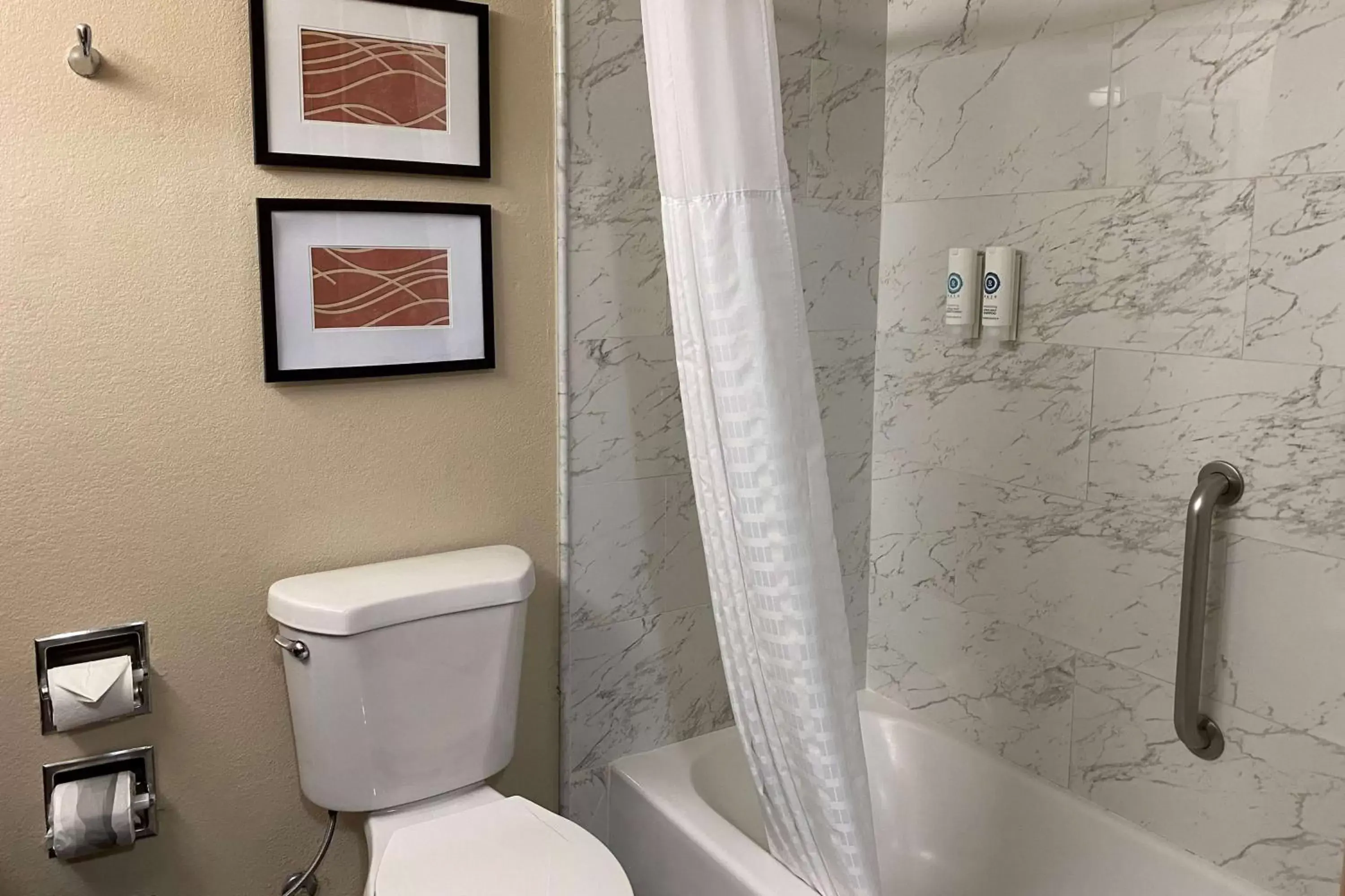 TV and multimedia, Bathroom in Wyndham Garden Newark Fremont Silicon Valley