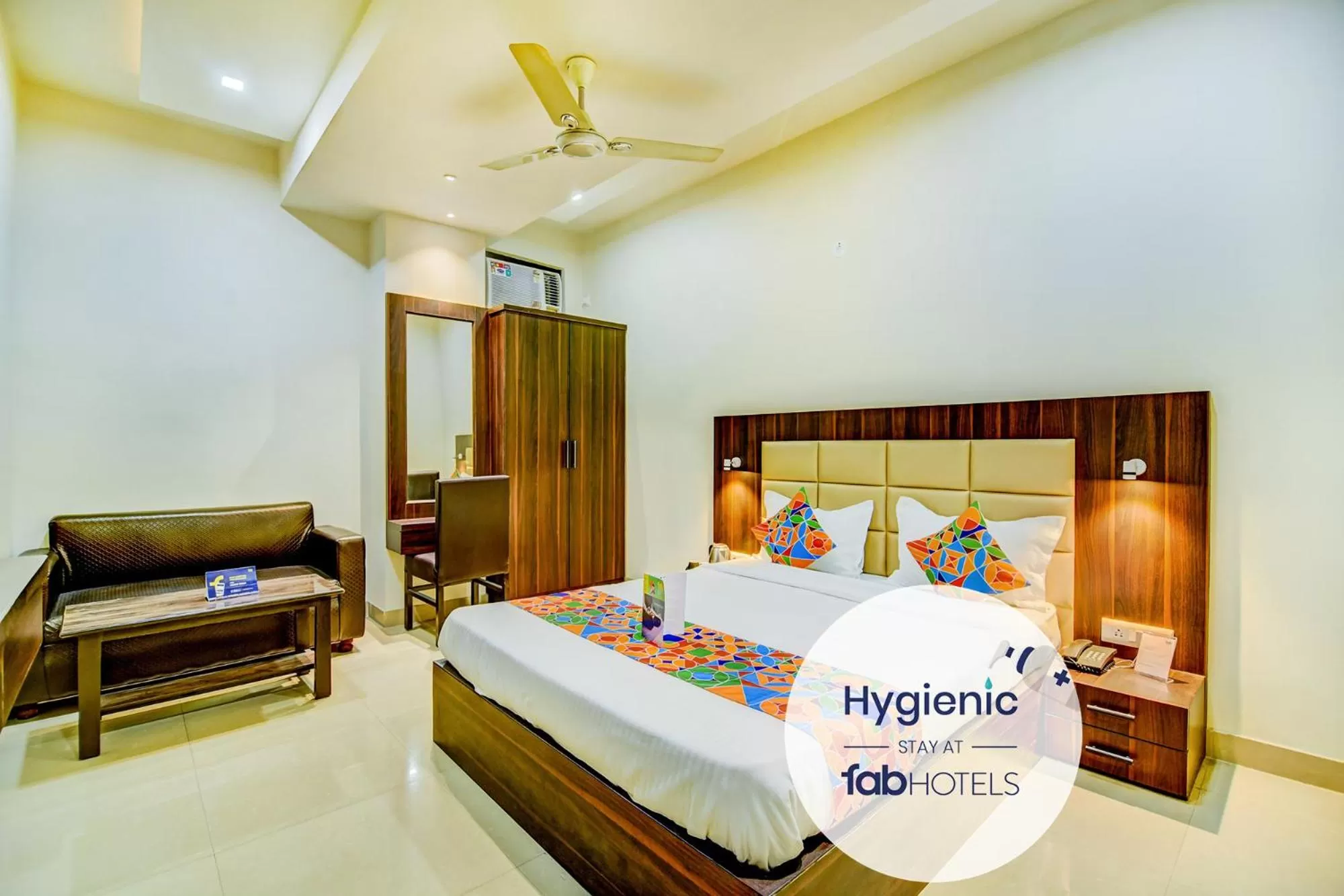 Bedroom in FabHotel Solitaire Inn Tilak Nagar