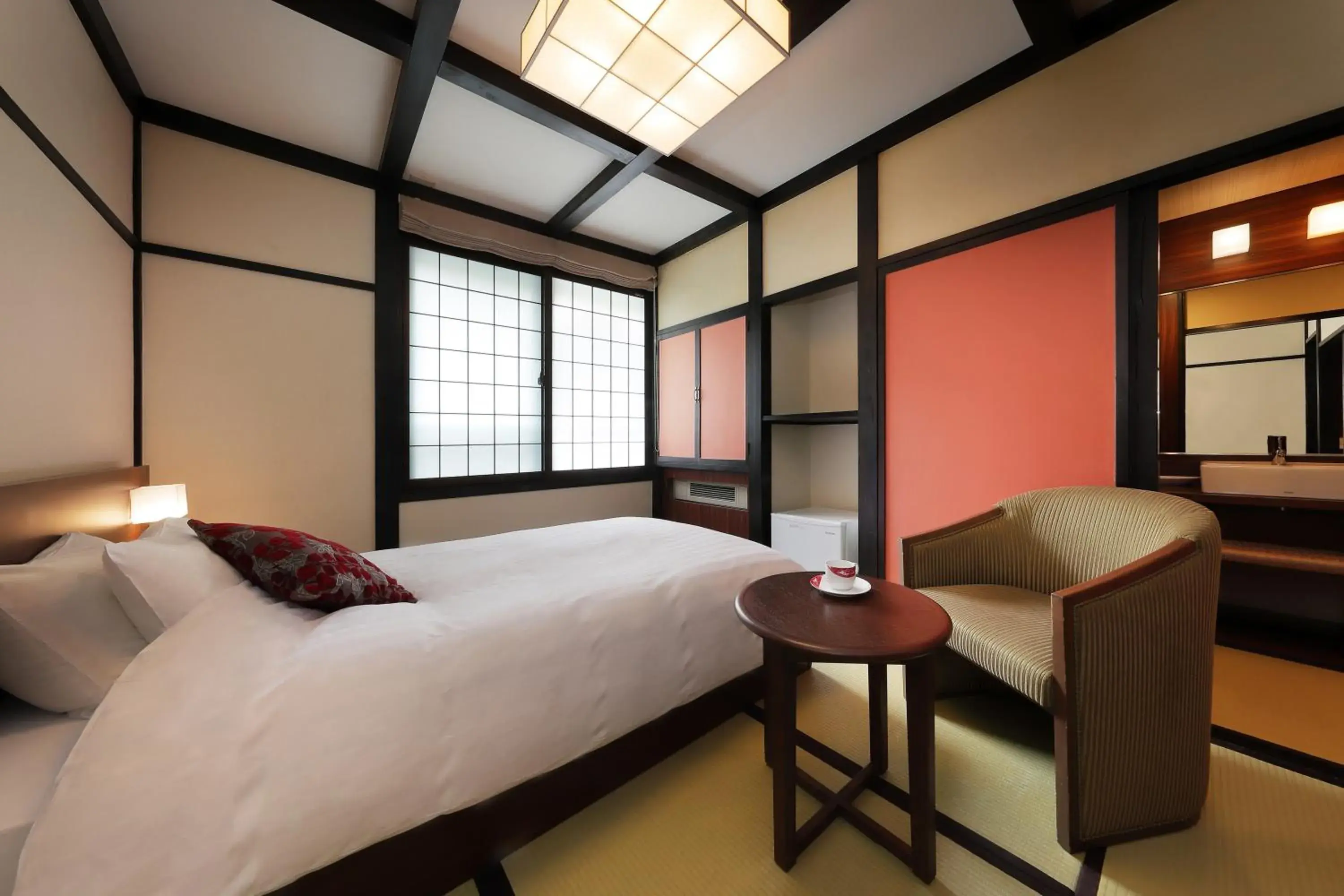 Bed in Oomiya Ryokan