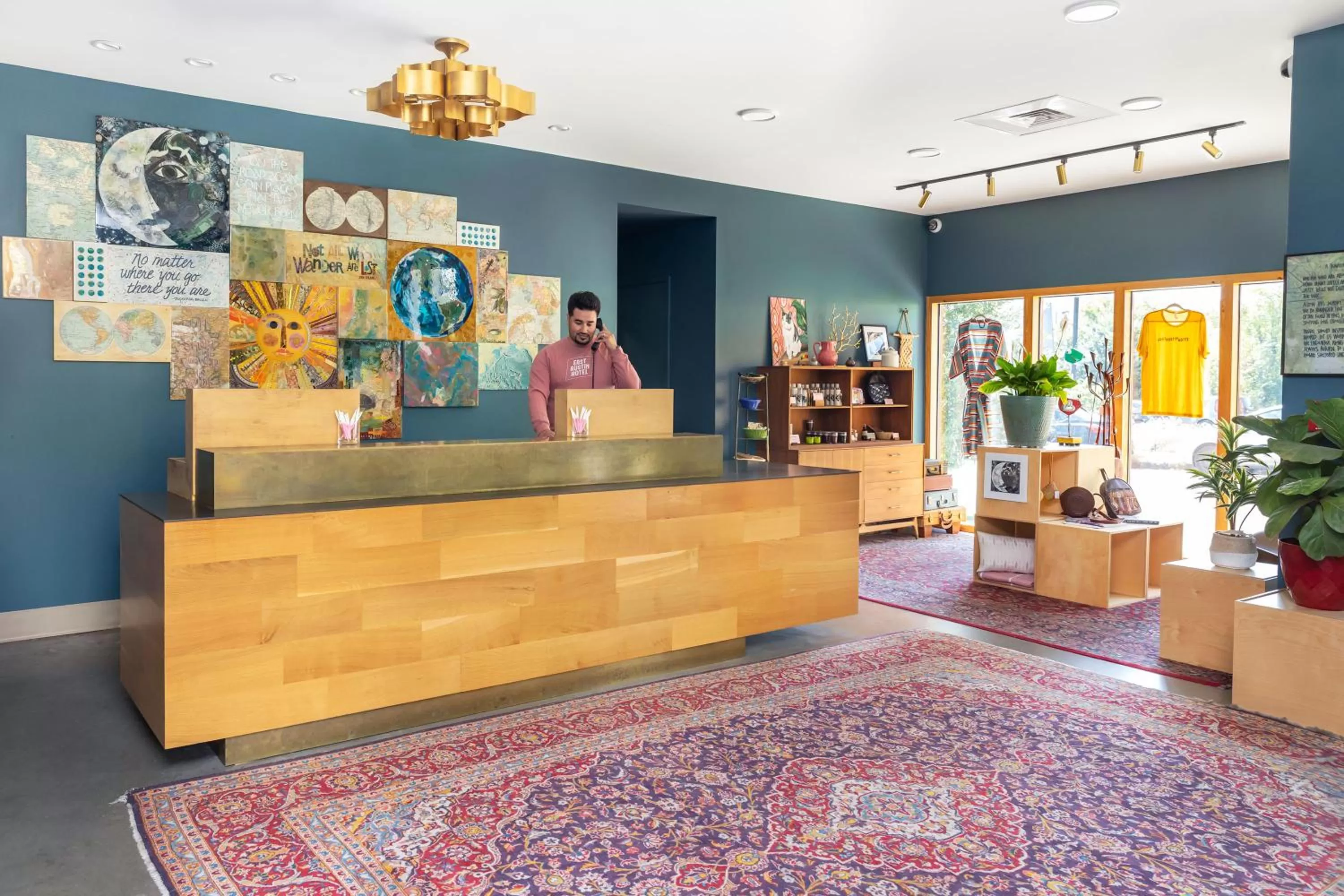 Lobby or reception in East Austin Hotel