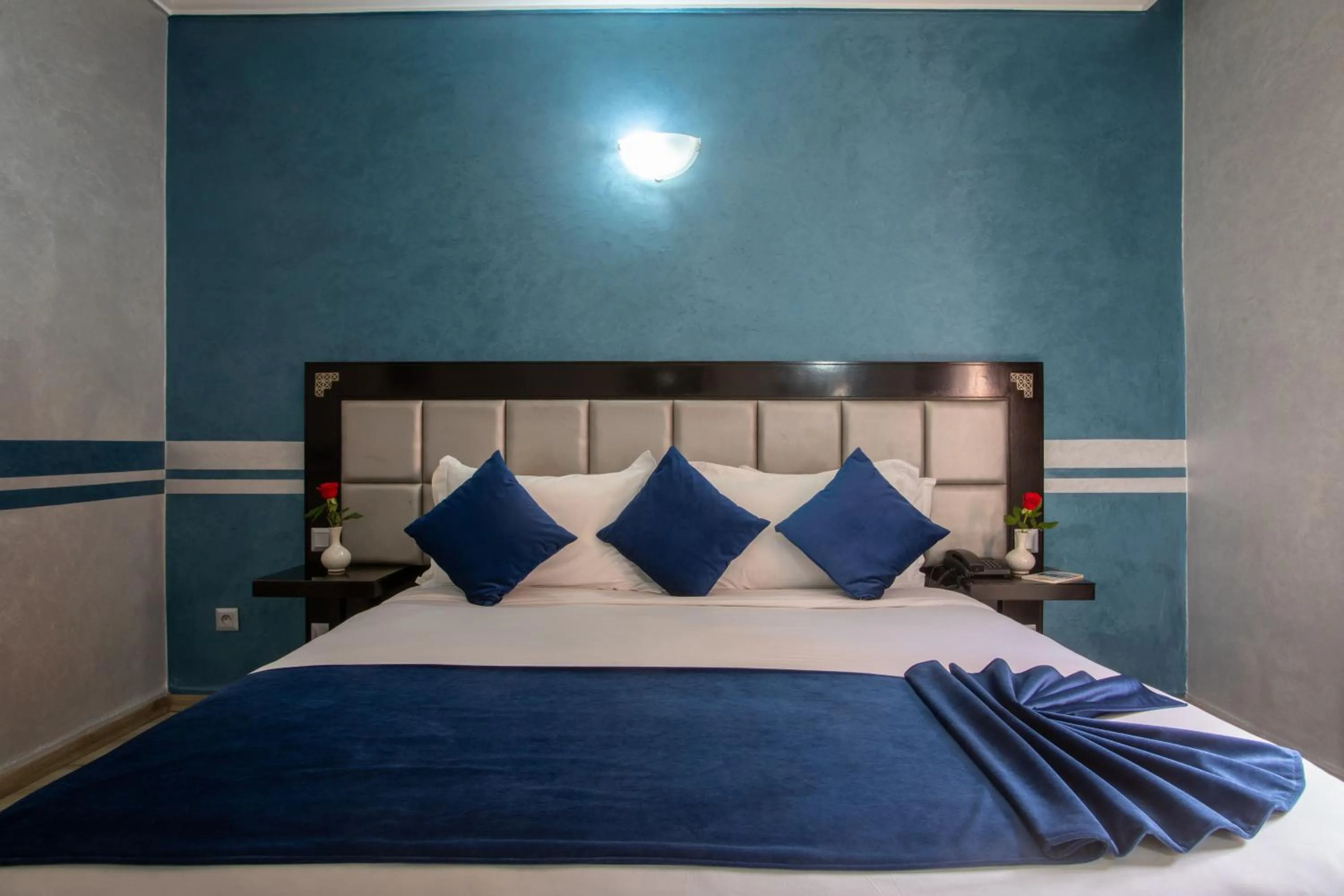 Bed in Hotel Meriem Marrakech