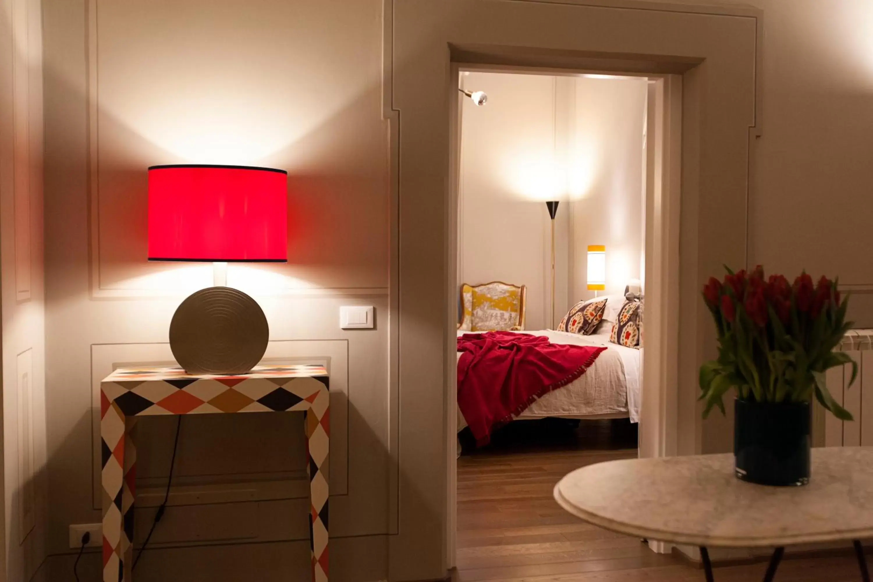 Communal lounge/ TV room, Bed in Casa Fabbrini Fancy Suites