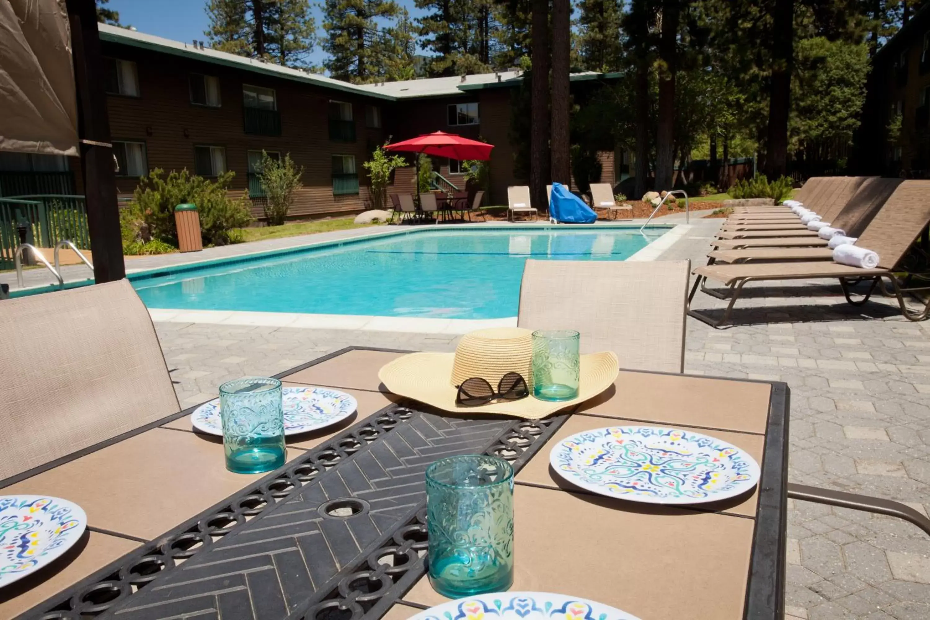 Patio, Swimming Pool in Forest Suites Resort at the Heavenly Village