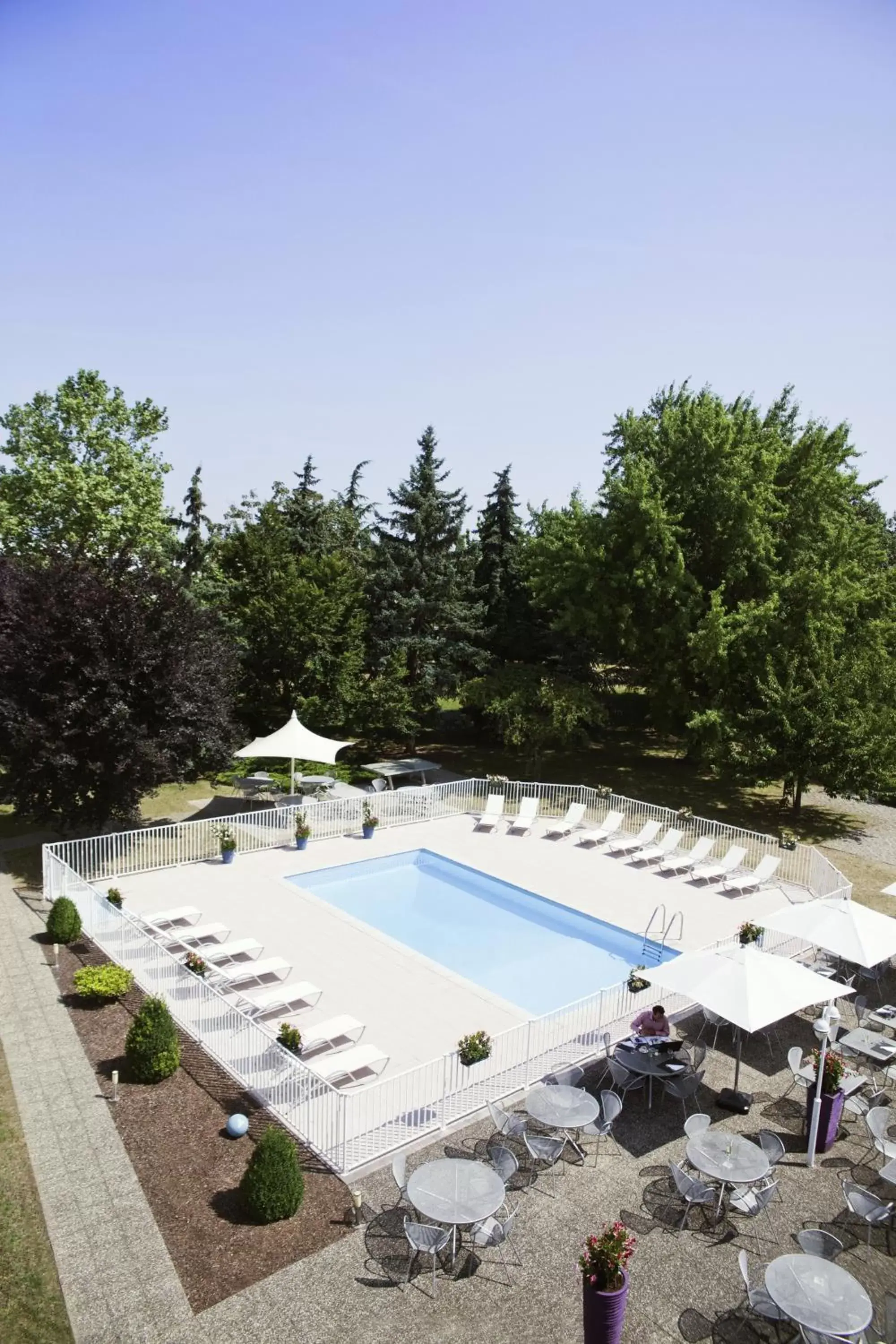 View (from property/room), Pool View in Novotel Mulhouse Bâle Fribourg