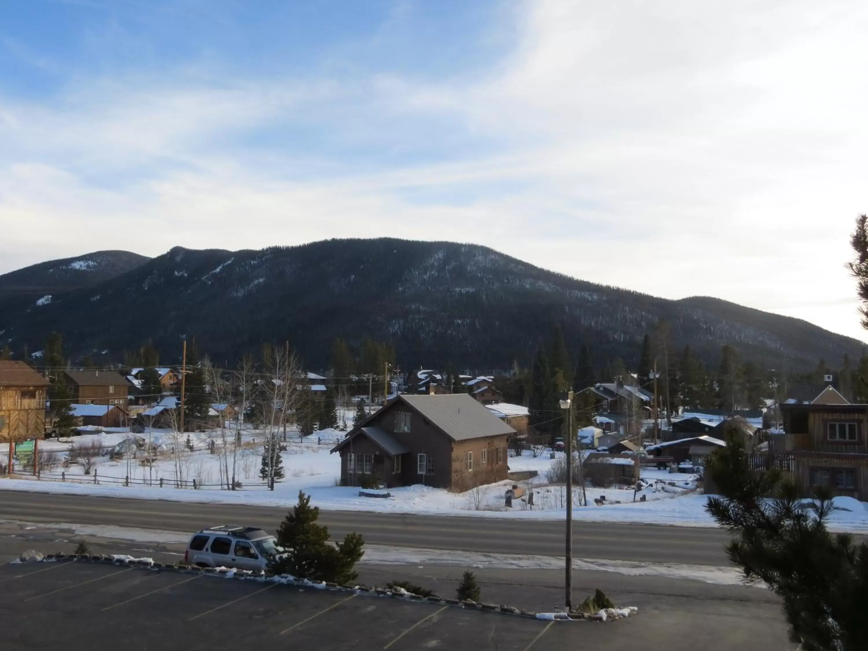 Mountain view, Winter in Big Horn Lodge