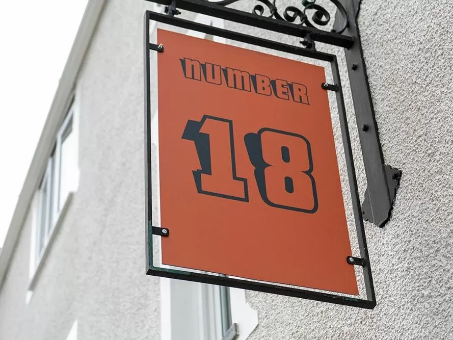 Property logo or sign in Number 18