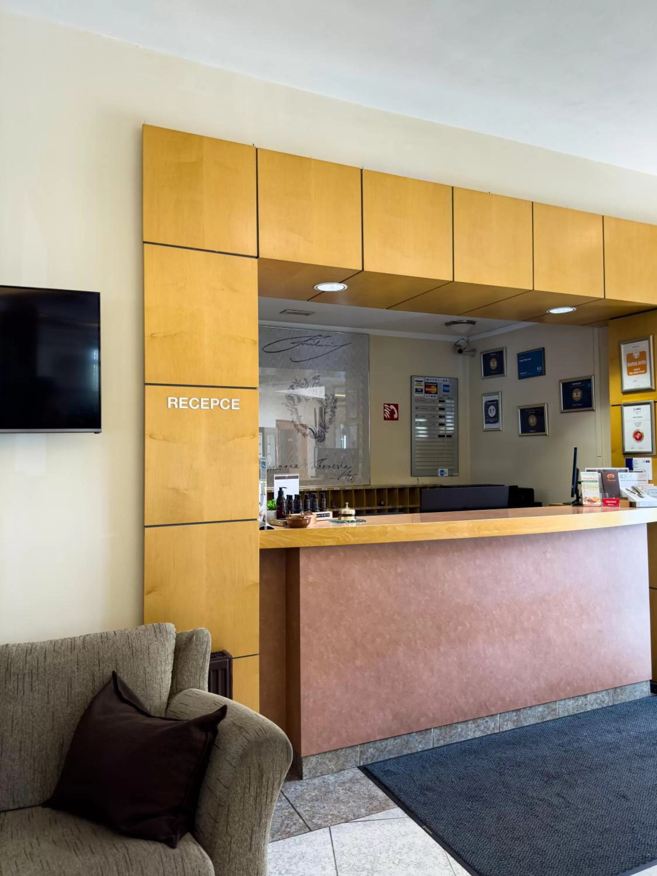 Lobby or reception in Hotel Theresia