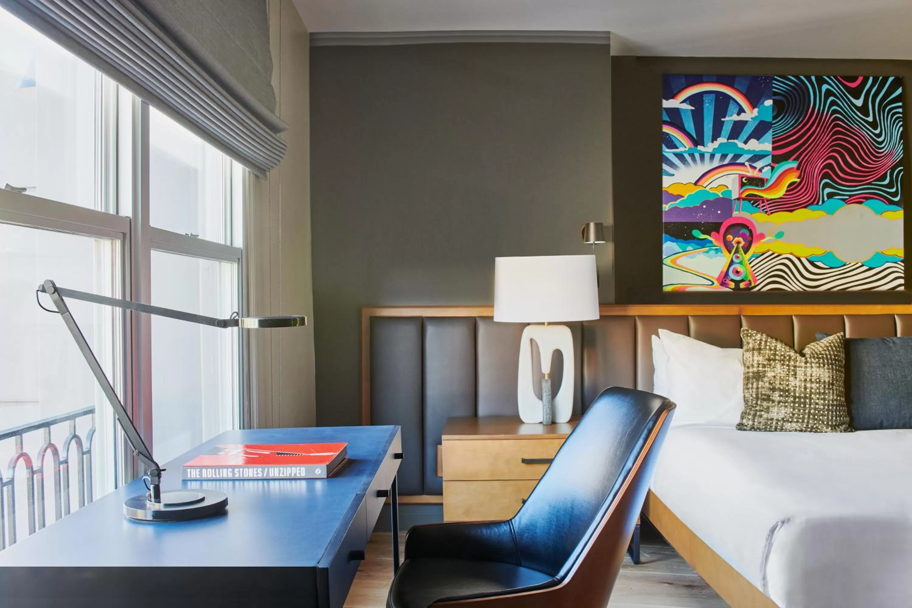 Seating area, Bed in Hotel Ziggy On Sunset