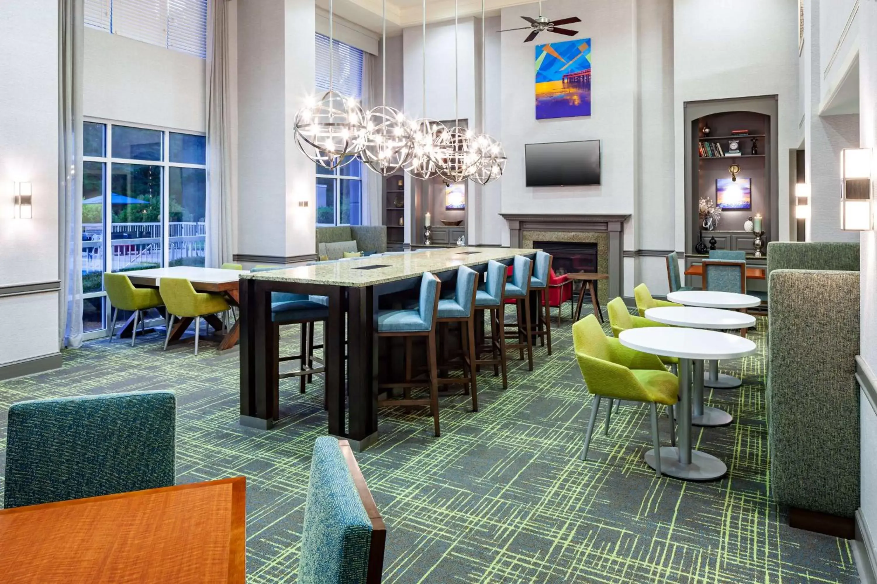 Lobby or reception, Lounge/Bar in Hampton Inn & Suites Mobile I-65@ Airport Boulevard