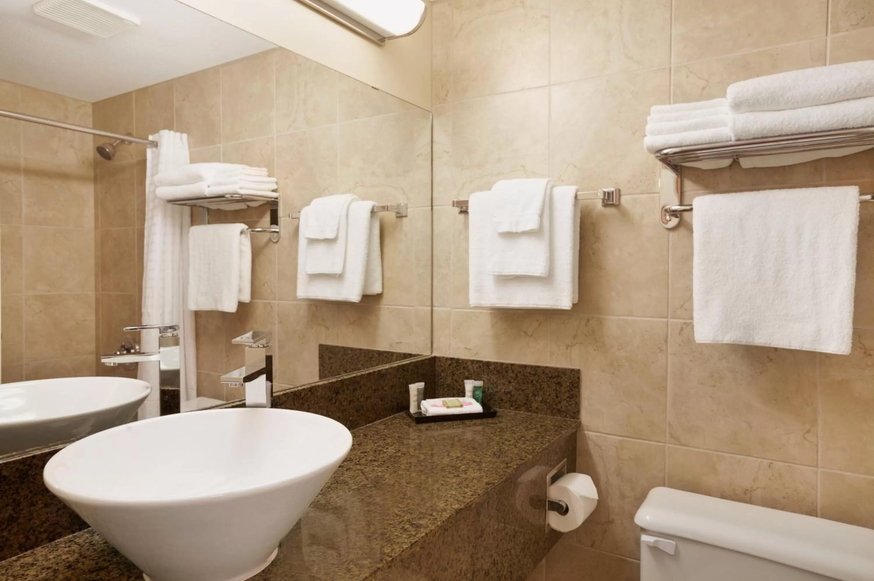 Bathroom in Super 8 by Wyndham Edmonton International Airport