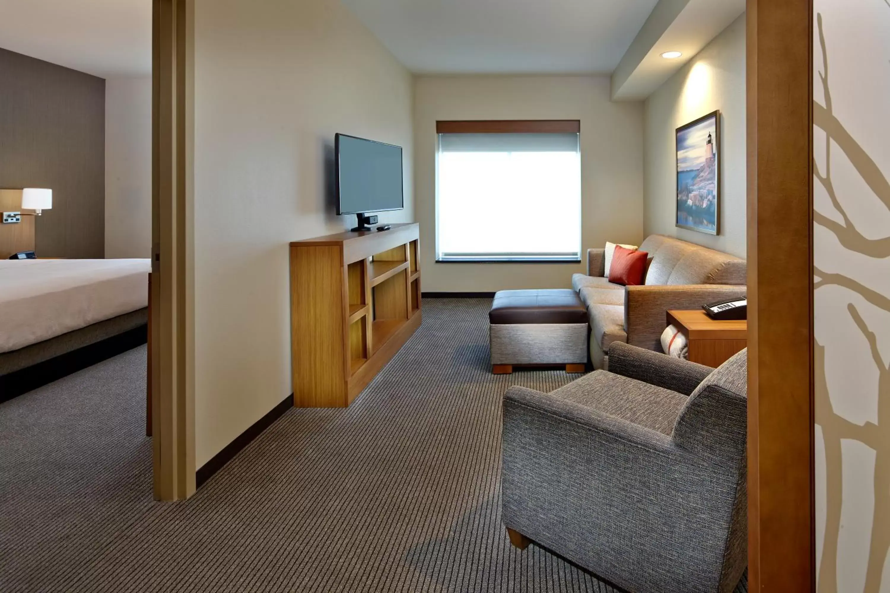 King Suite with Sofa Bed and Tub - Disability Access in Hyatt Place Warwick/Providence Airport King Suite with Sofa Bed and Tub - Disability Access in Hyatt Place Warwick/Providence Airport