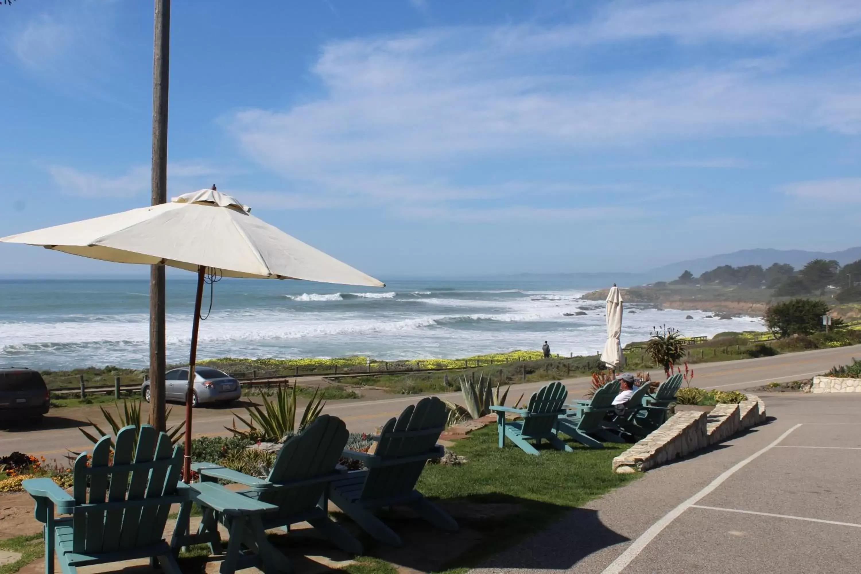 Garden view in Cambria Shores Inn