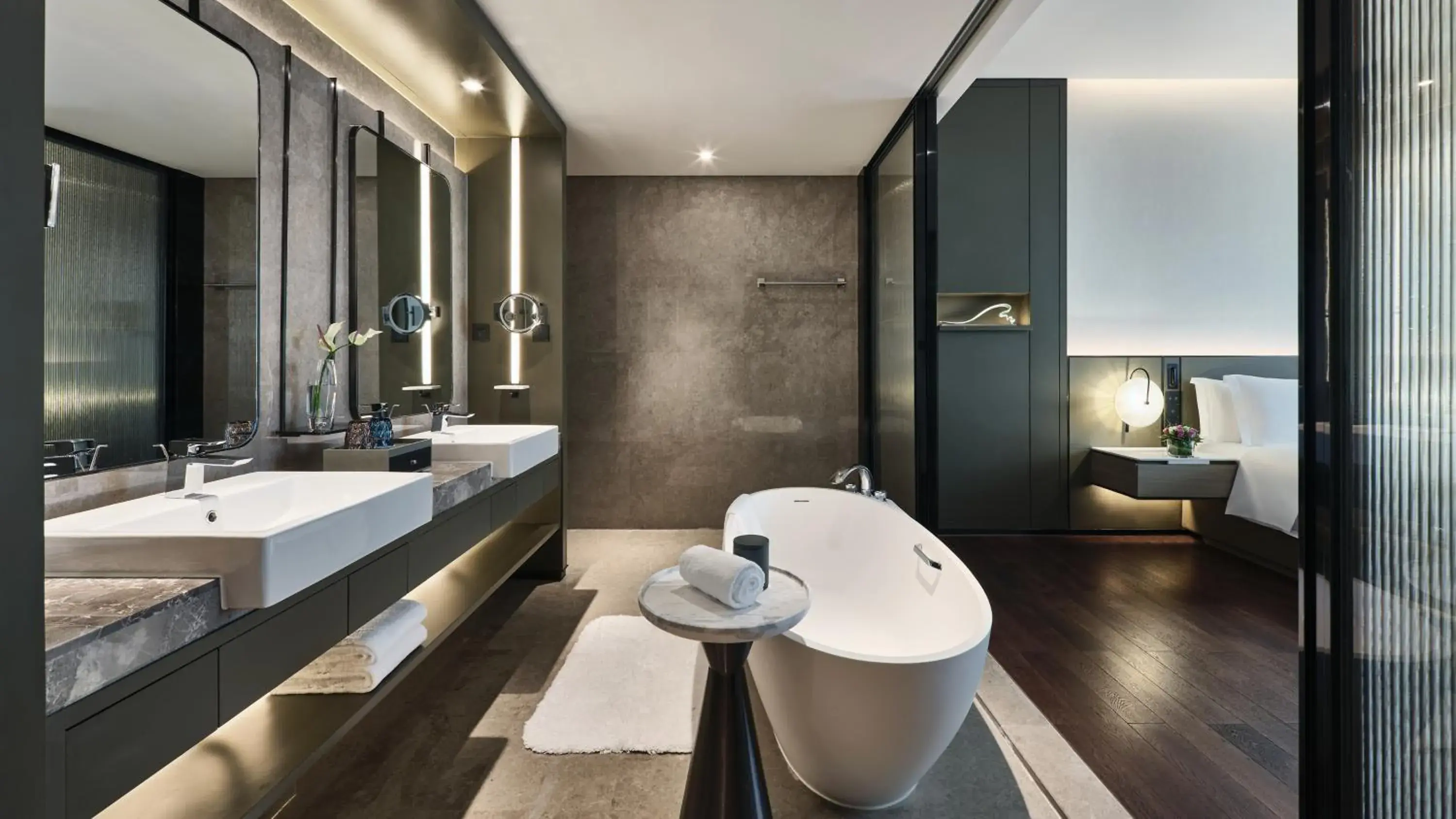 Bathroom in Crowne Plaza Wuhan Development Zone, an IHG Hotel