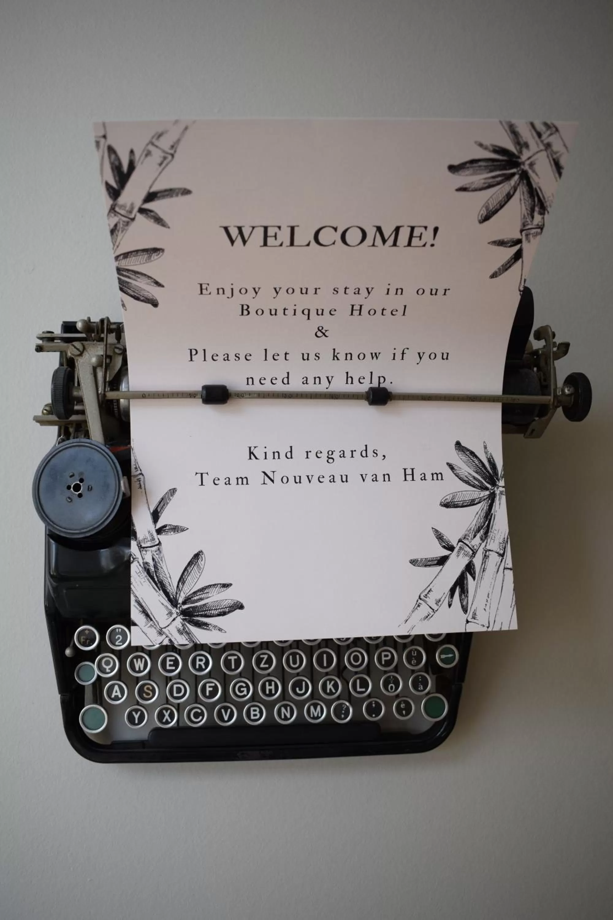 Decorative detail in Boutique hotel van Ham