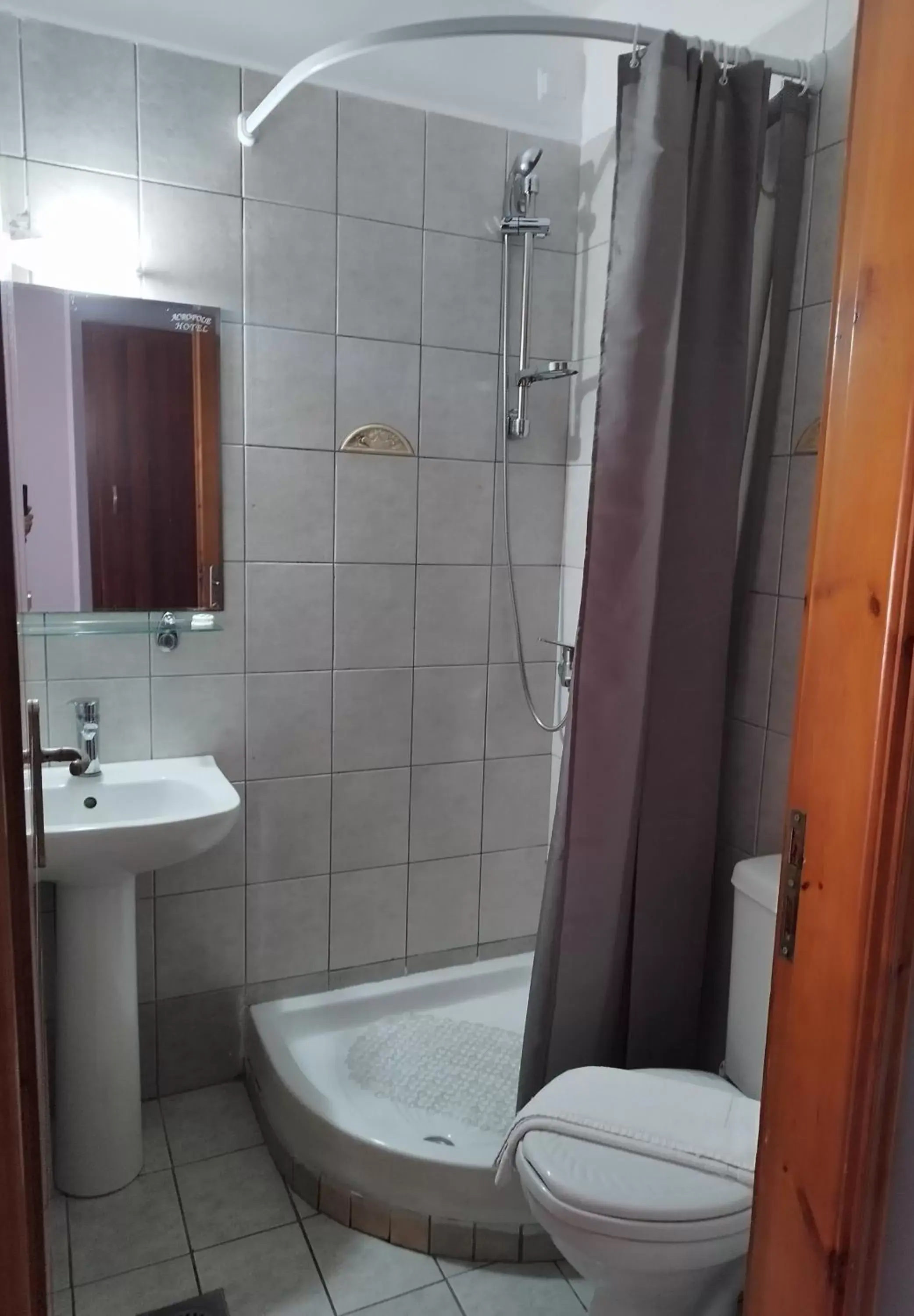 Shower, Bathroom in Piraeus Acropole Hotel
