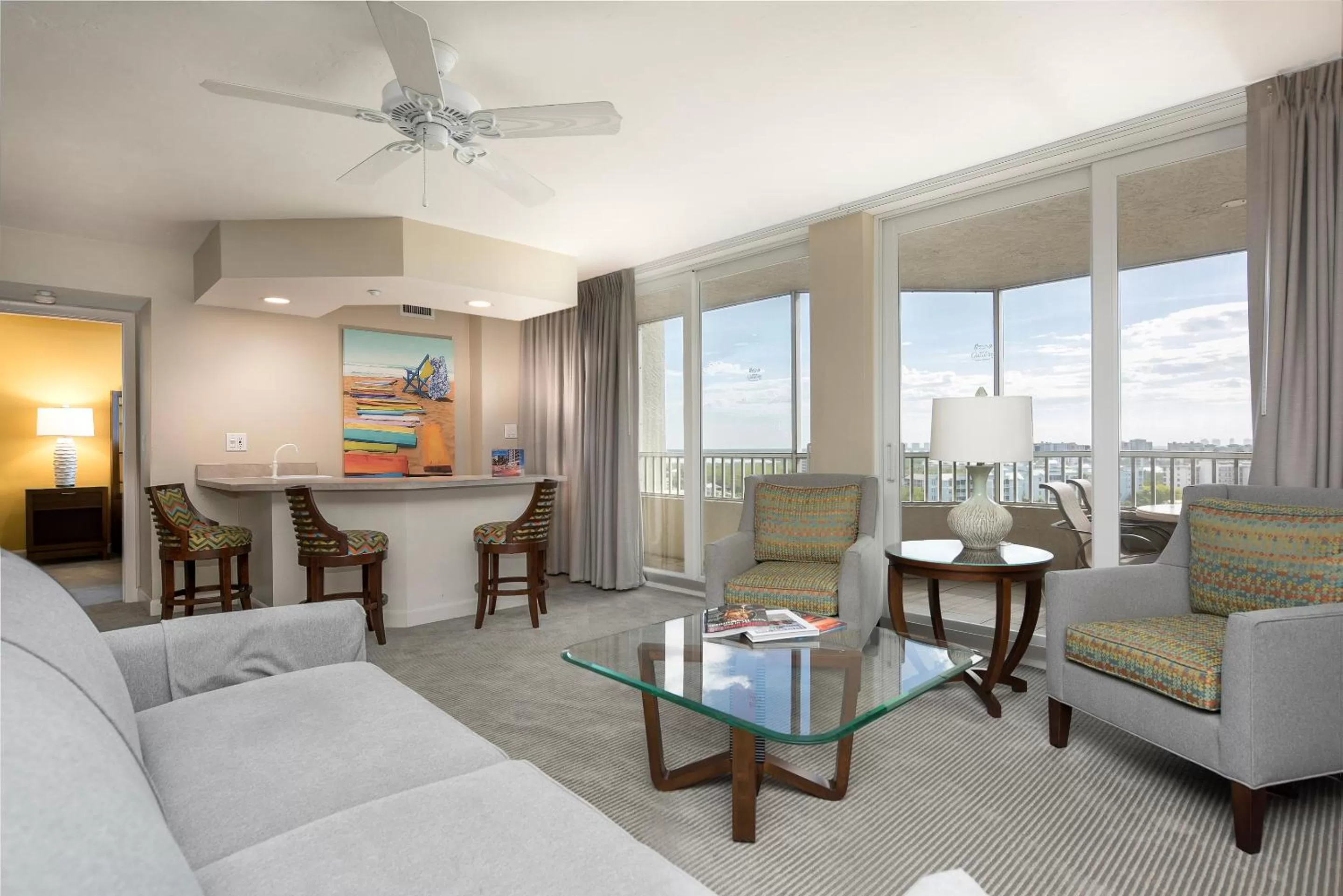 Living room in GullWing Beach Resort