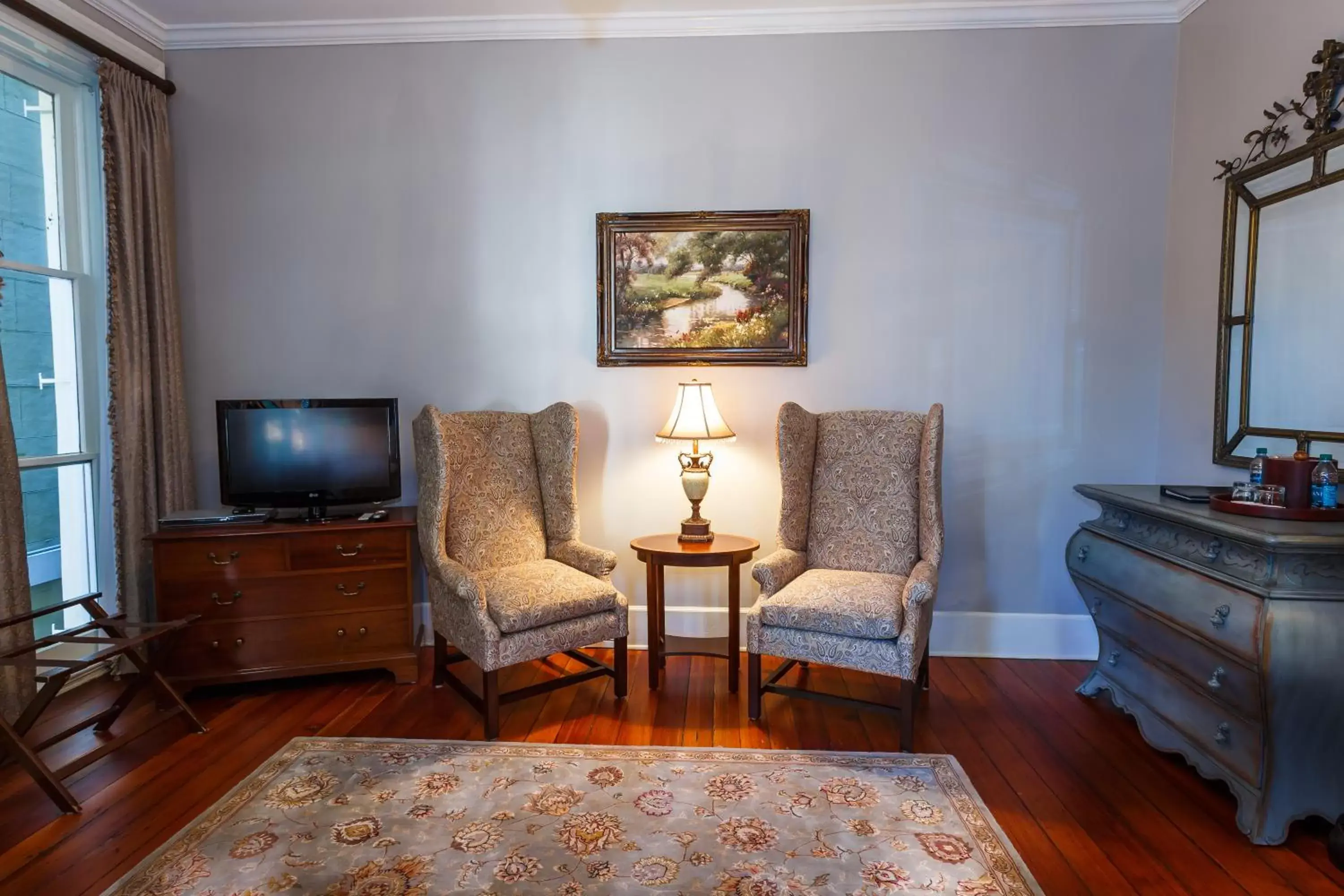 Decorative detail, Seating Area in Eliza Thompson House, Historic Inns of Savannah Collection