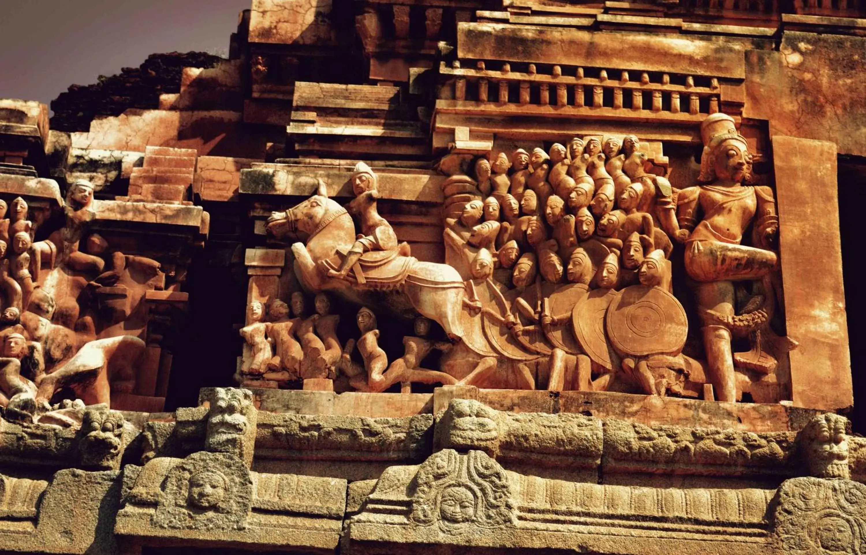 Decorative detail in Malligi,Hampi