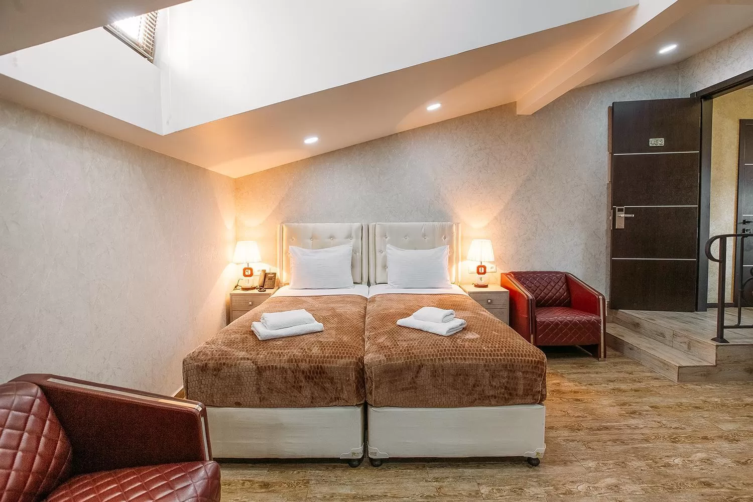 Bed in Hotel Aivani Old Tbilisi