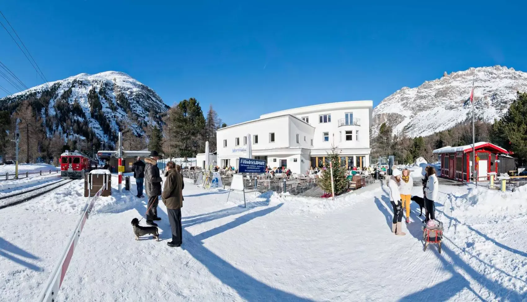 Natural landscape, Winter in Gletscher-Hotel Morteratsch