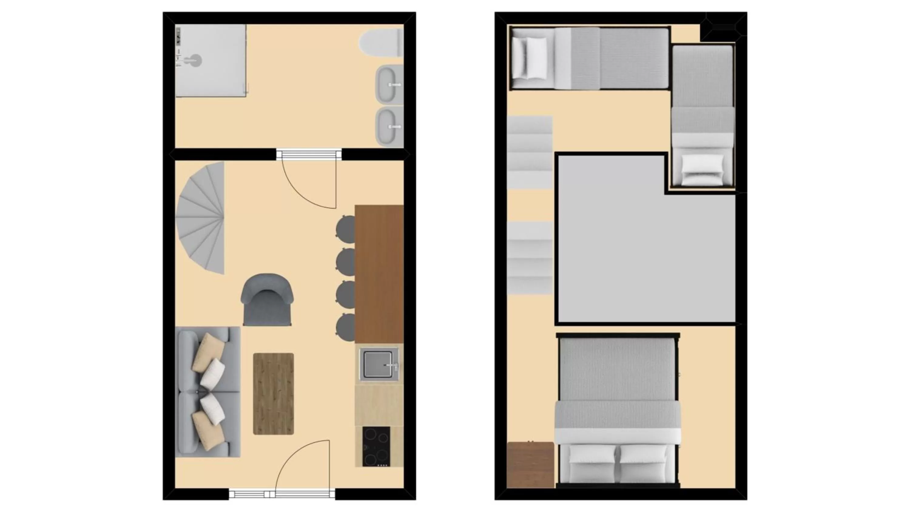 Duplex Quadruple Room in Plantage Garden Apartments