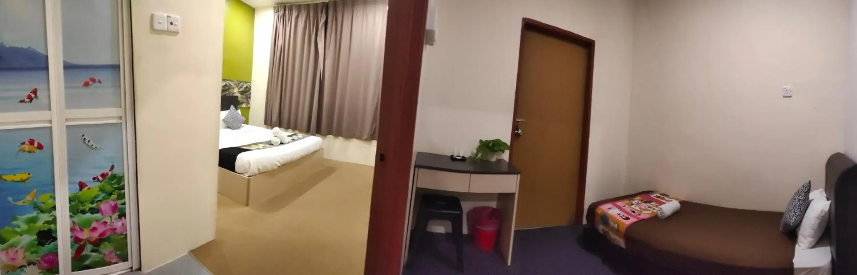 Bed, Bathroom in Oyasumi Hotel