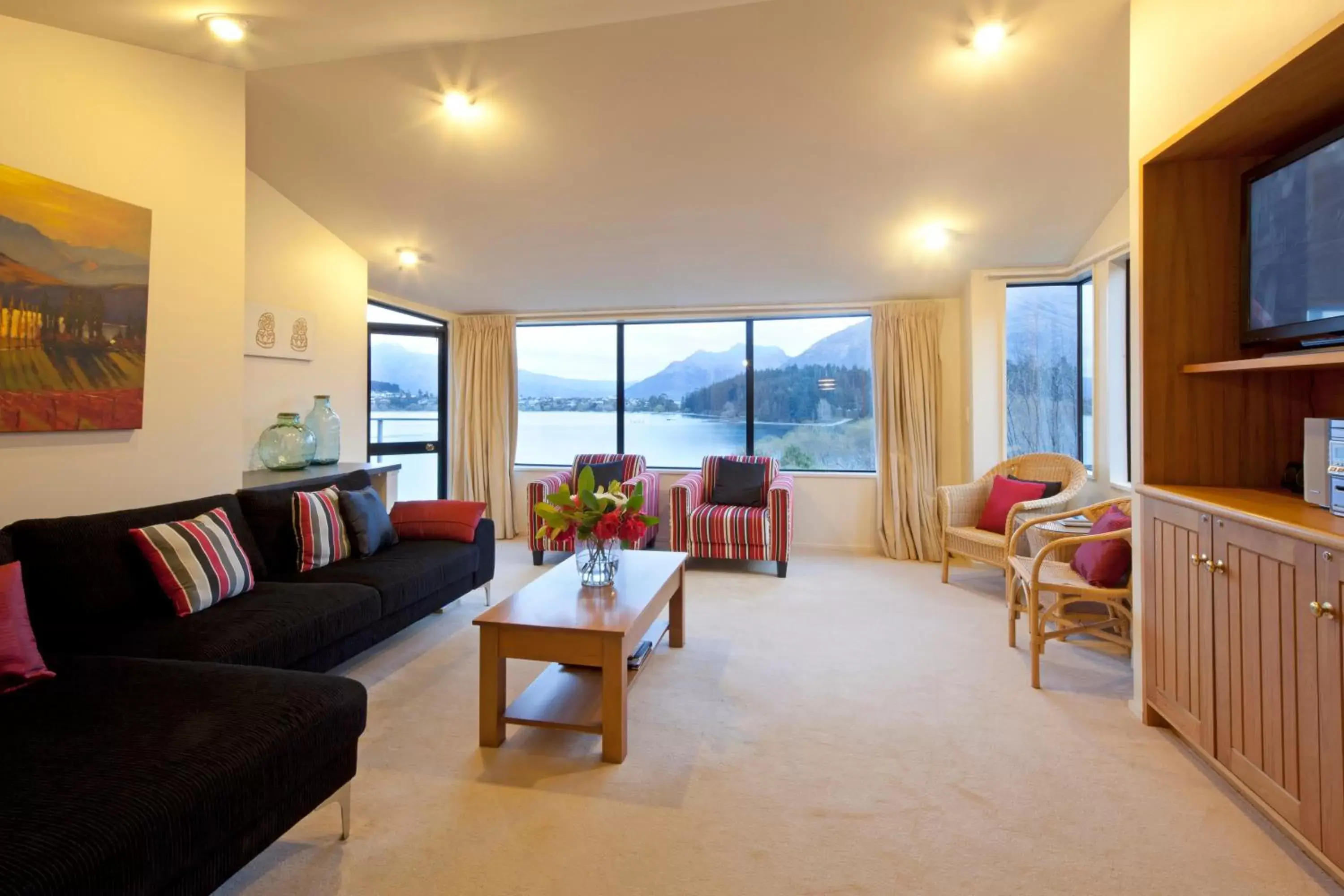 Living room in Apartments at Spinnaker Bay