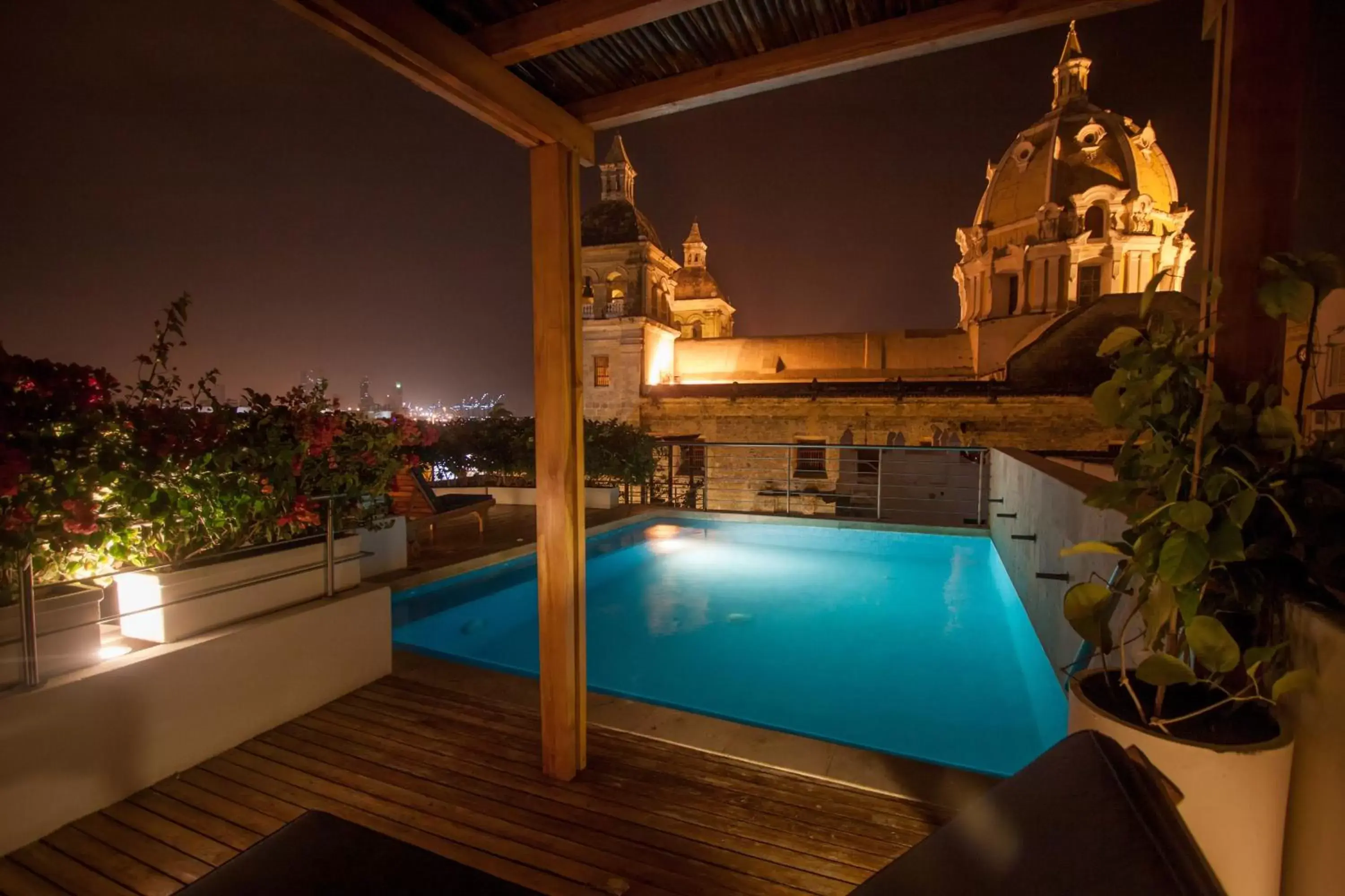 Night, Swimming Pool in Casa Claver Loft Boutique Hotel