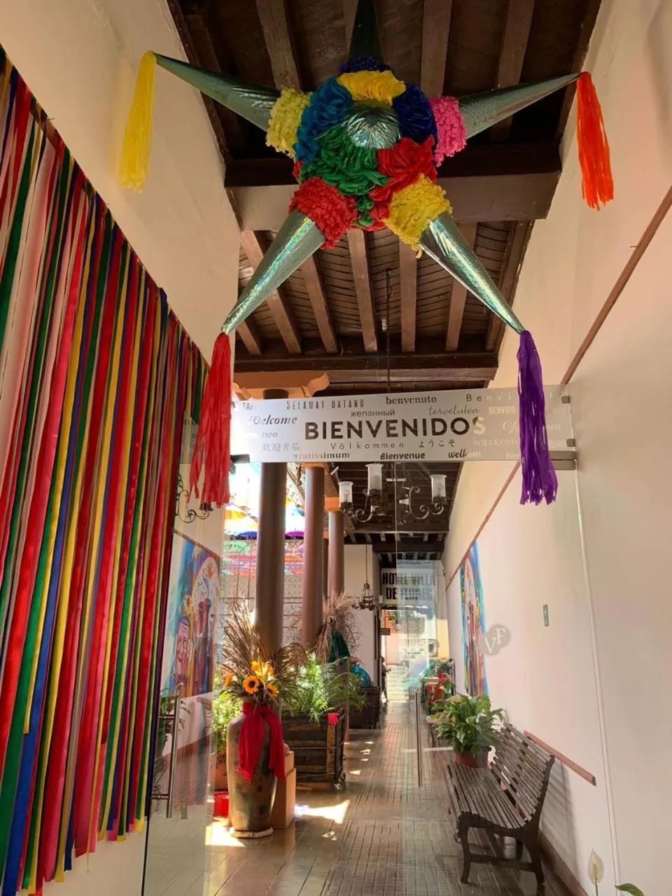Facade/entrance in Hotel Villa de Flores