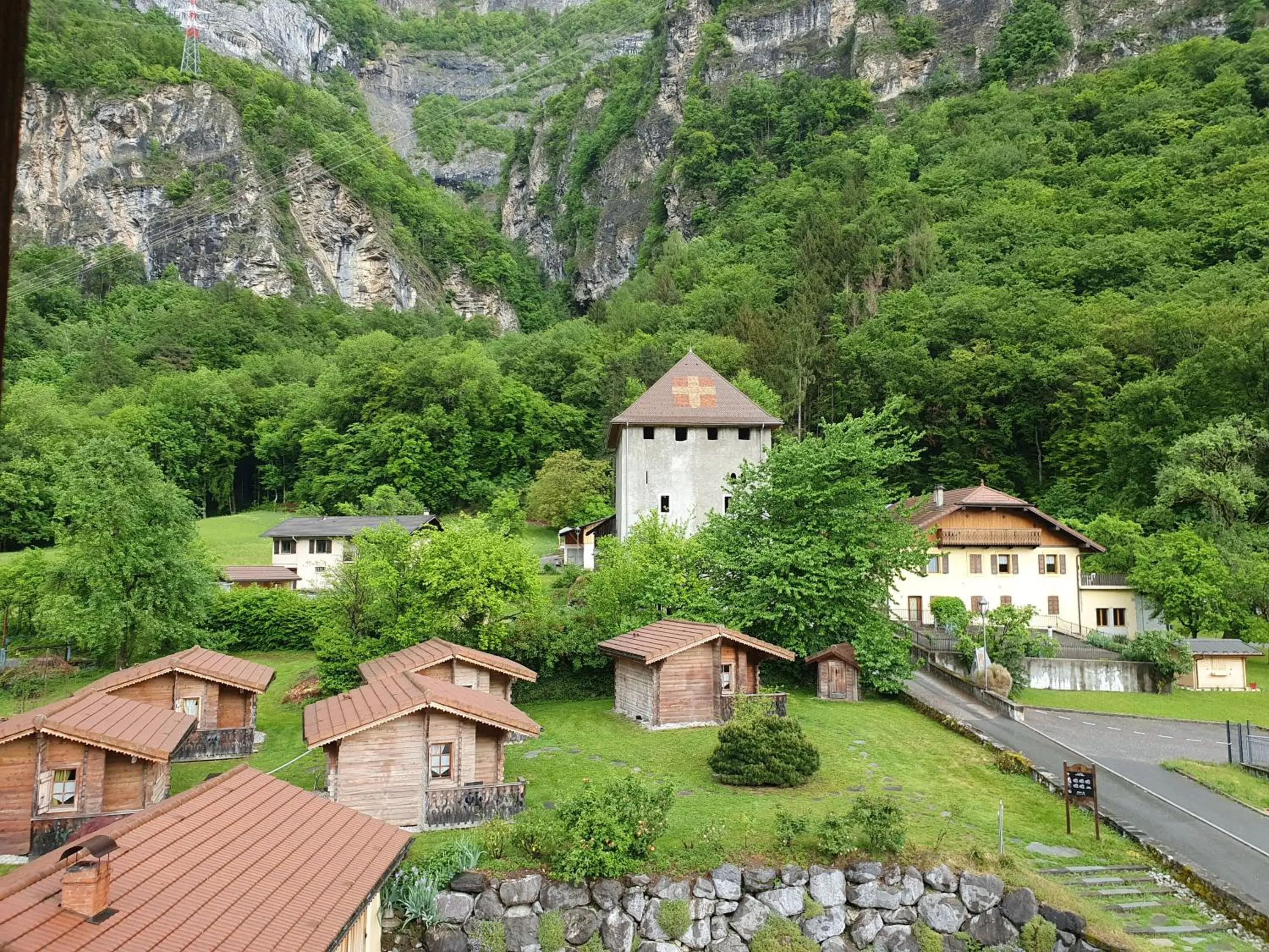 Garden view in Le Relais Du Mont Blanc