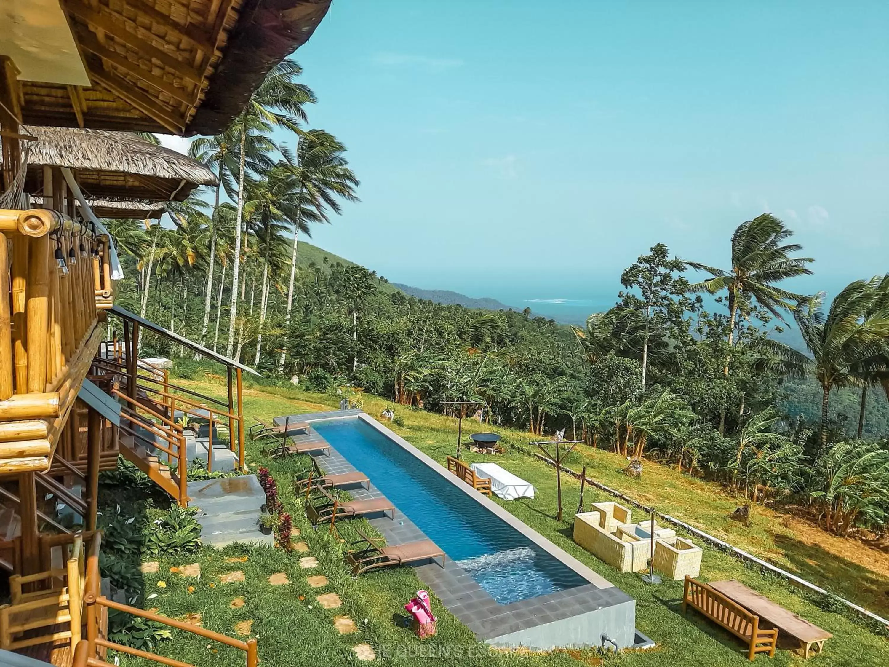 Balcony/Terrace, Pool View in Bintana sa Paraiso Binunsaran