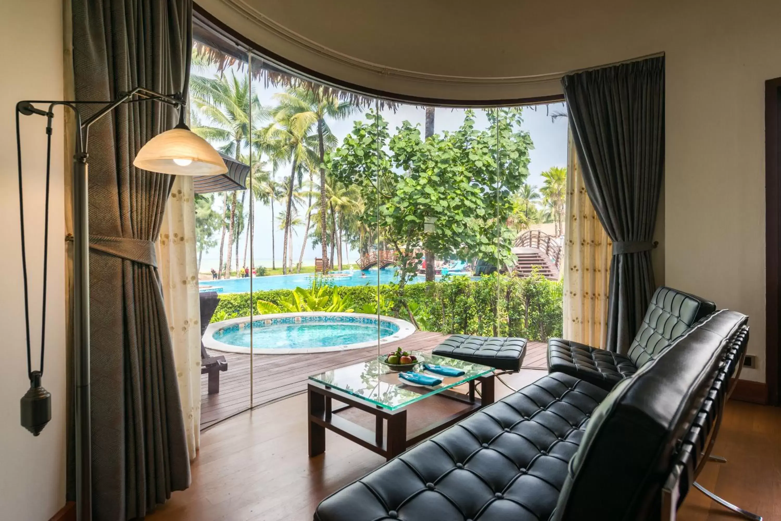 Living room, Pool View in The Haven Khao Lak - SHA Extra Plus