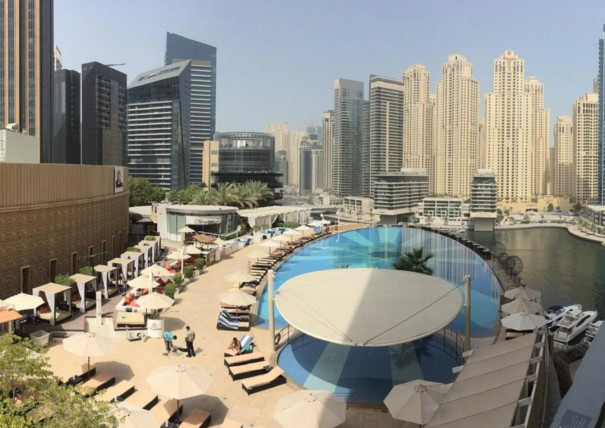 Swimming pool in Emaar Residences Dubai Marina by Qstay - formerly Address Dubai Marina