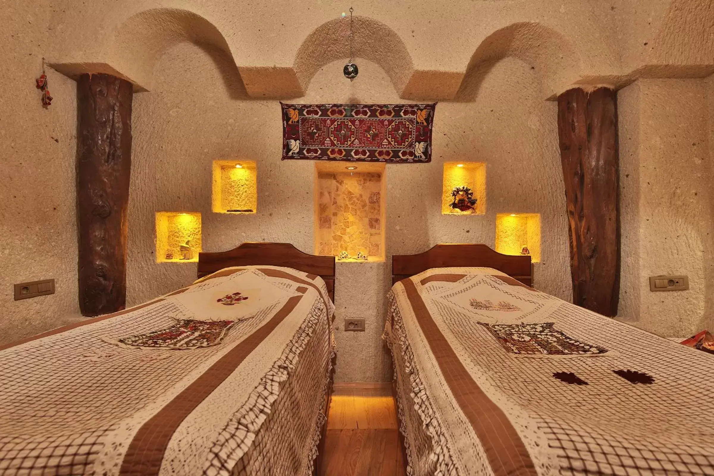 Decorative detail, Bed in Cappadocia Cave Suites