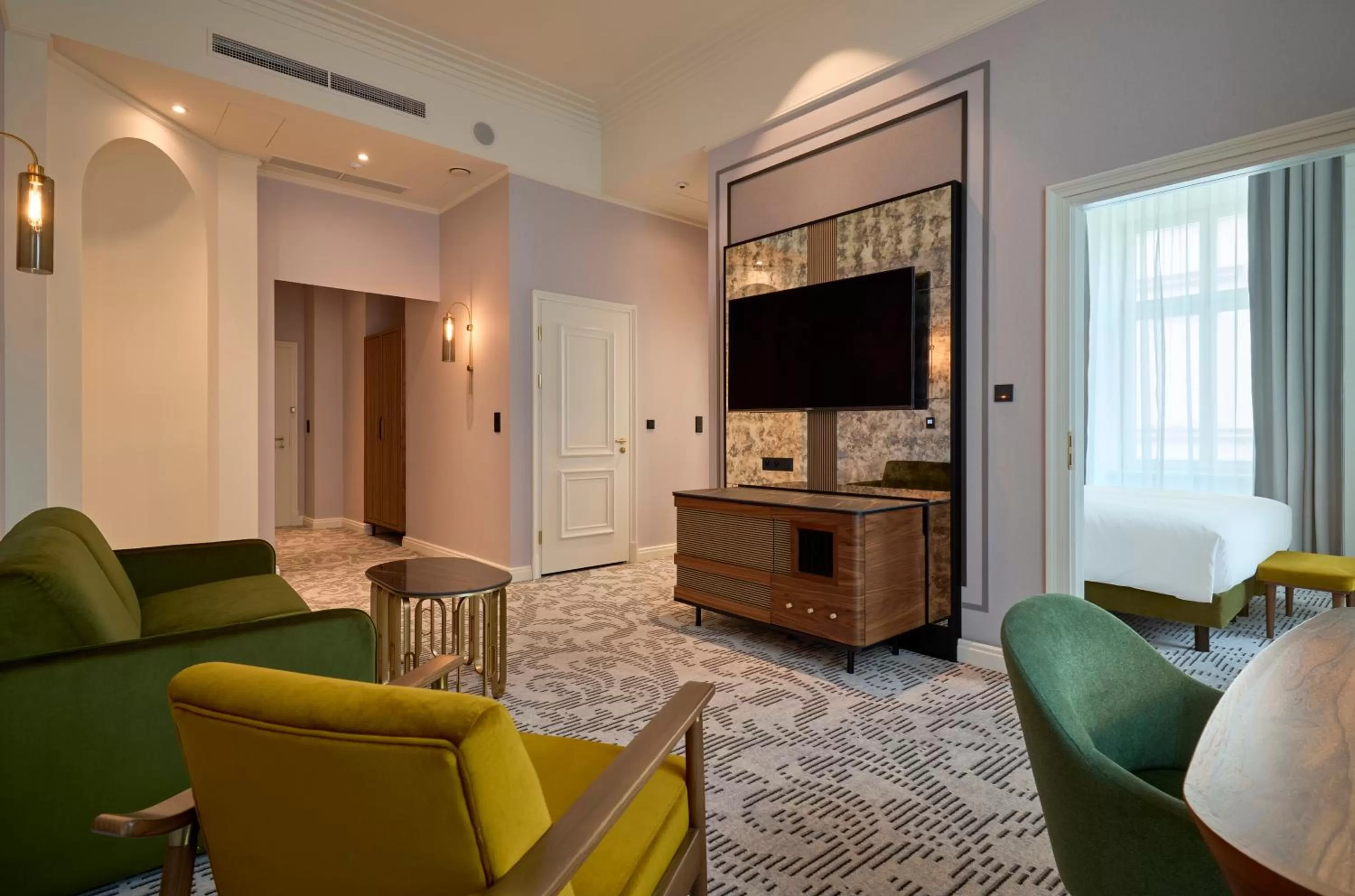 Living room in Hotel Saski Krakow Curio Collection by Hilton