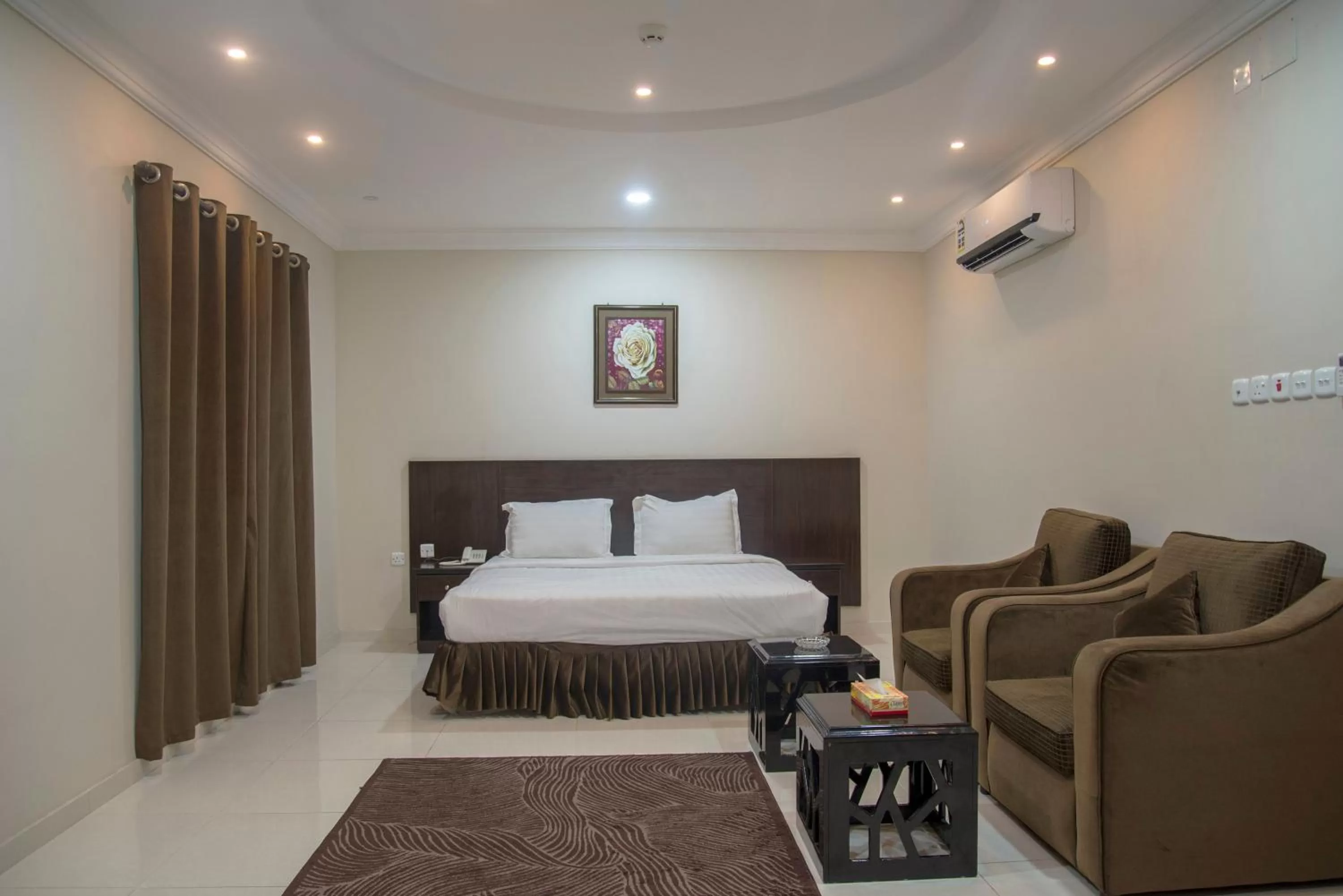 Bedroom, Bed in Shams Suites Furnished Units