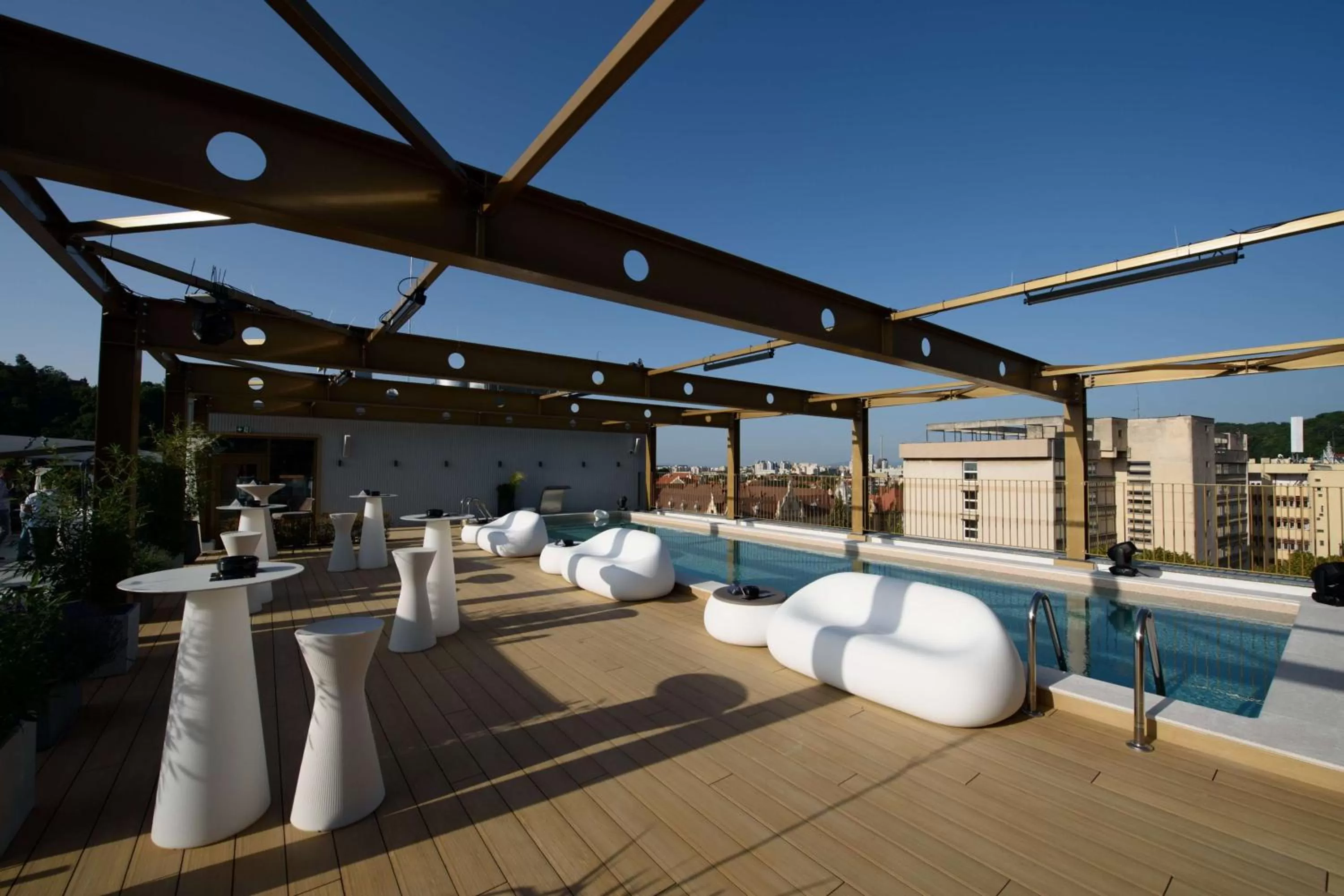 Pool view in Radisson Blu Aurum Hotel, Brasov