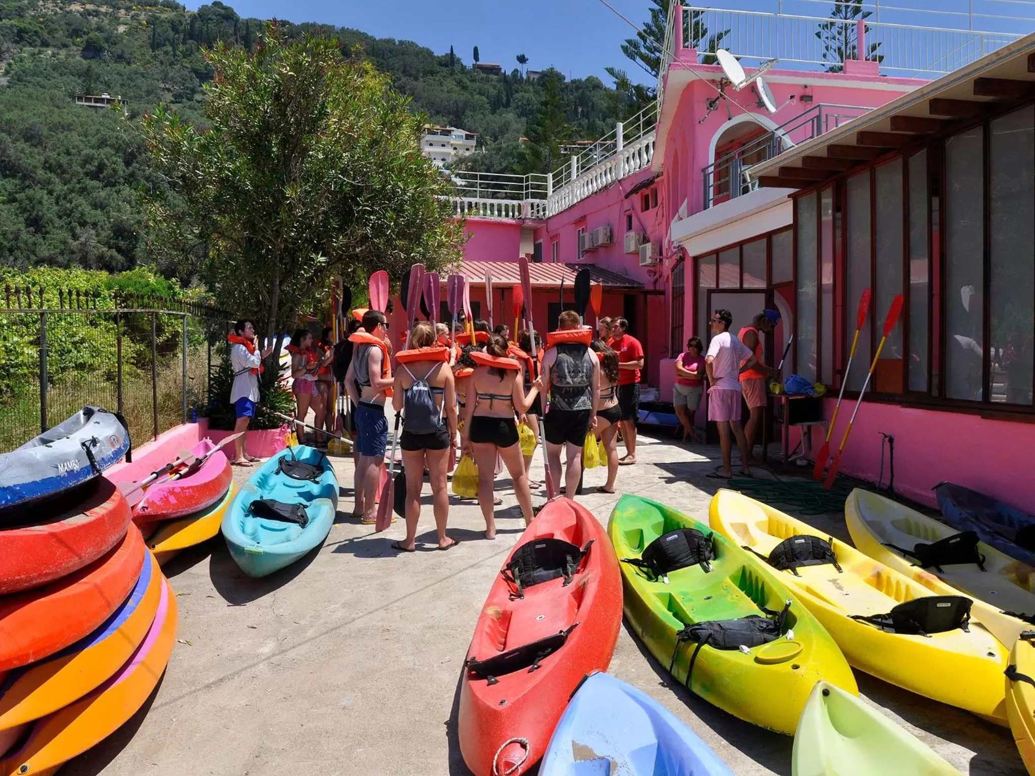 Facade/entrance in Pink Palace Beach Resort